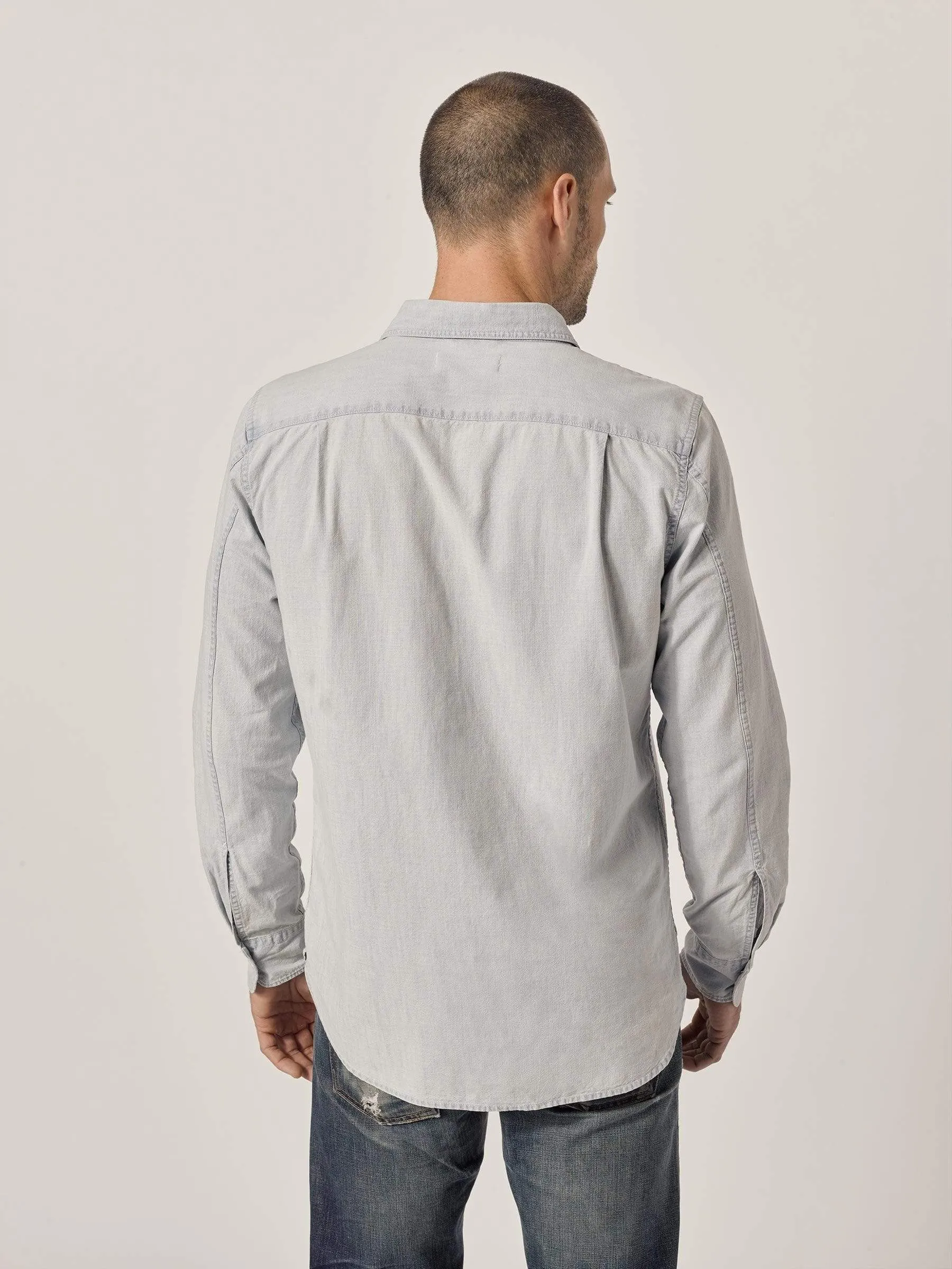 L005 Light Wash Chambray Work Shirt