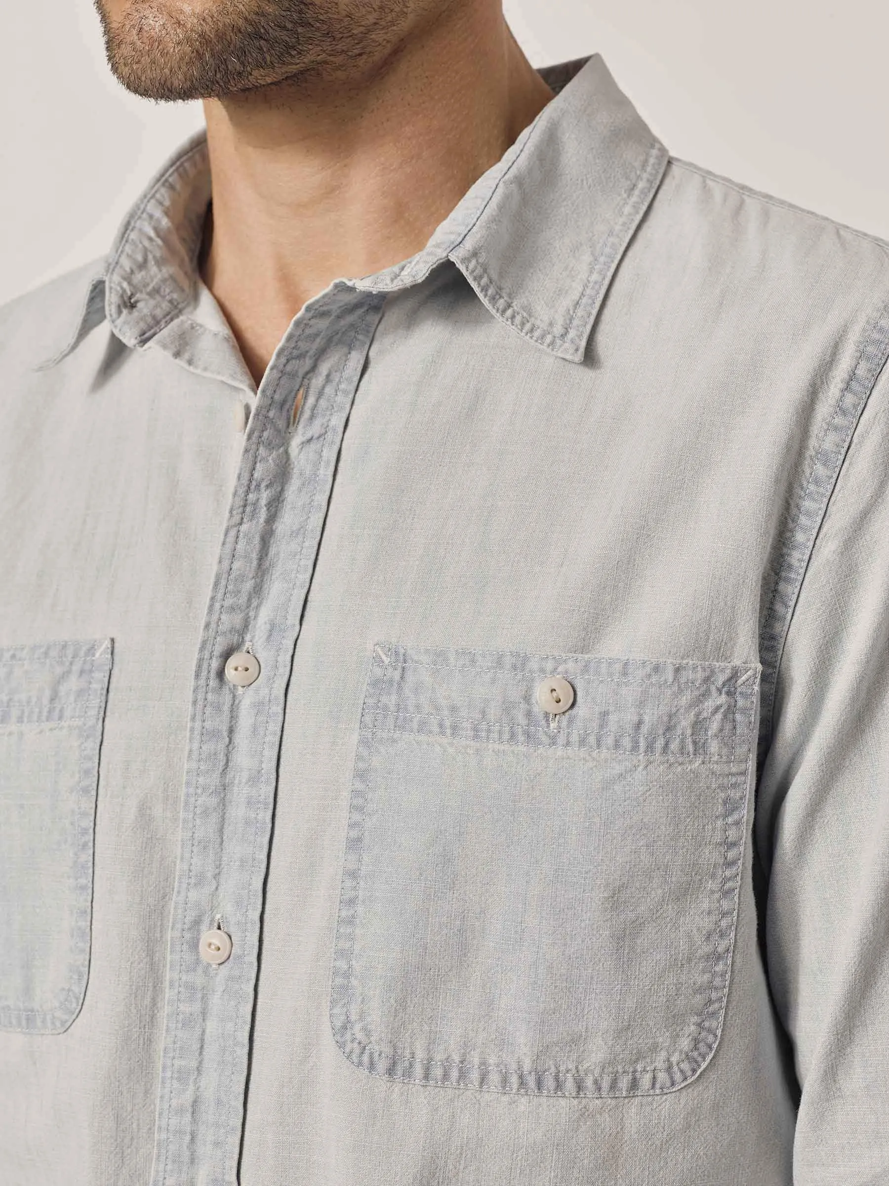 L005 Light Wash Chambray Work Shirt