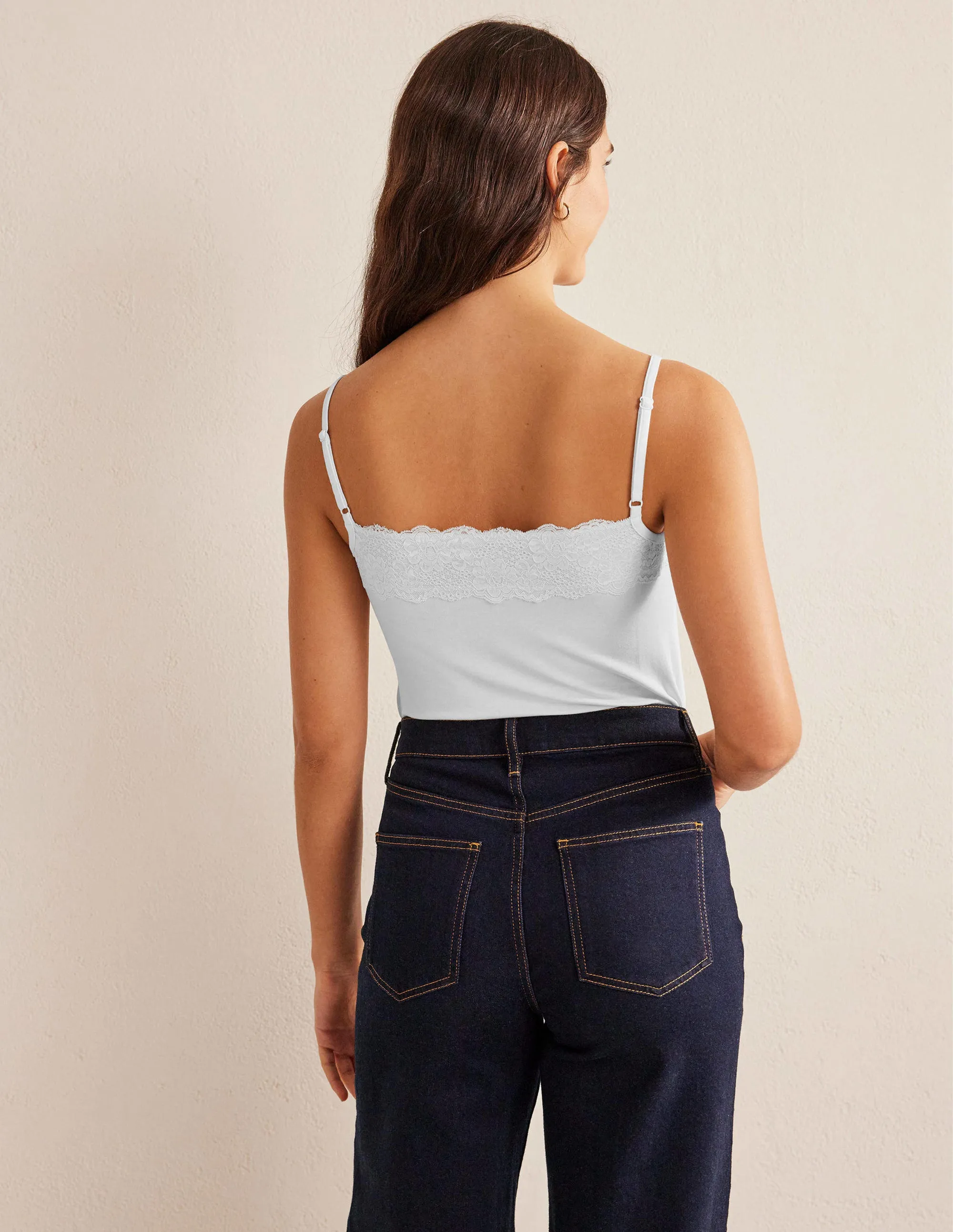 Lace Cami Top-White