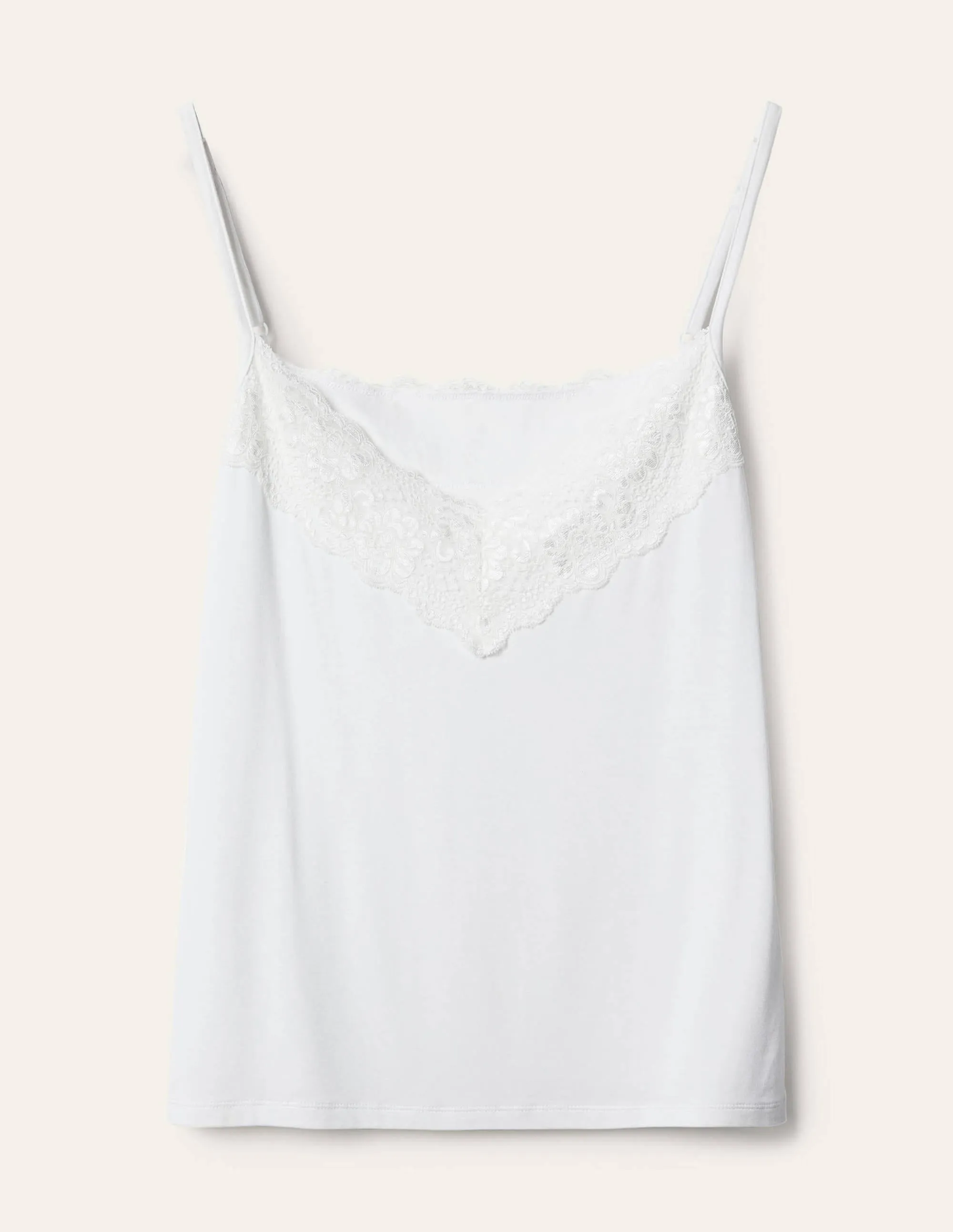 Lace Cami Top-White