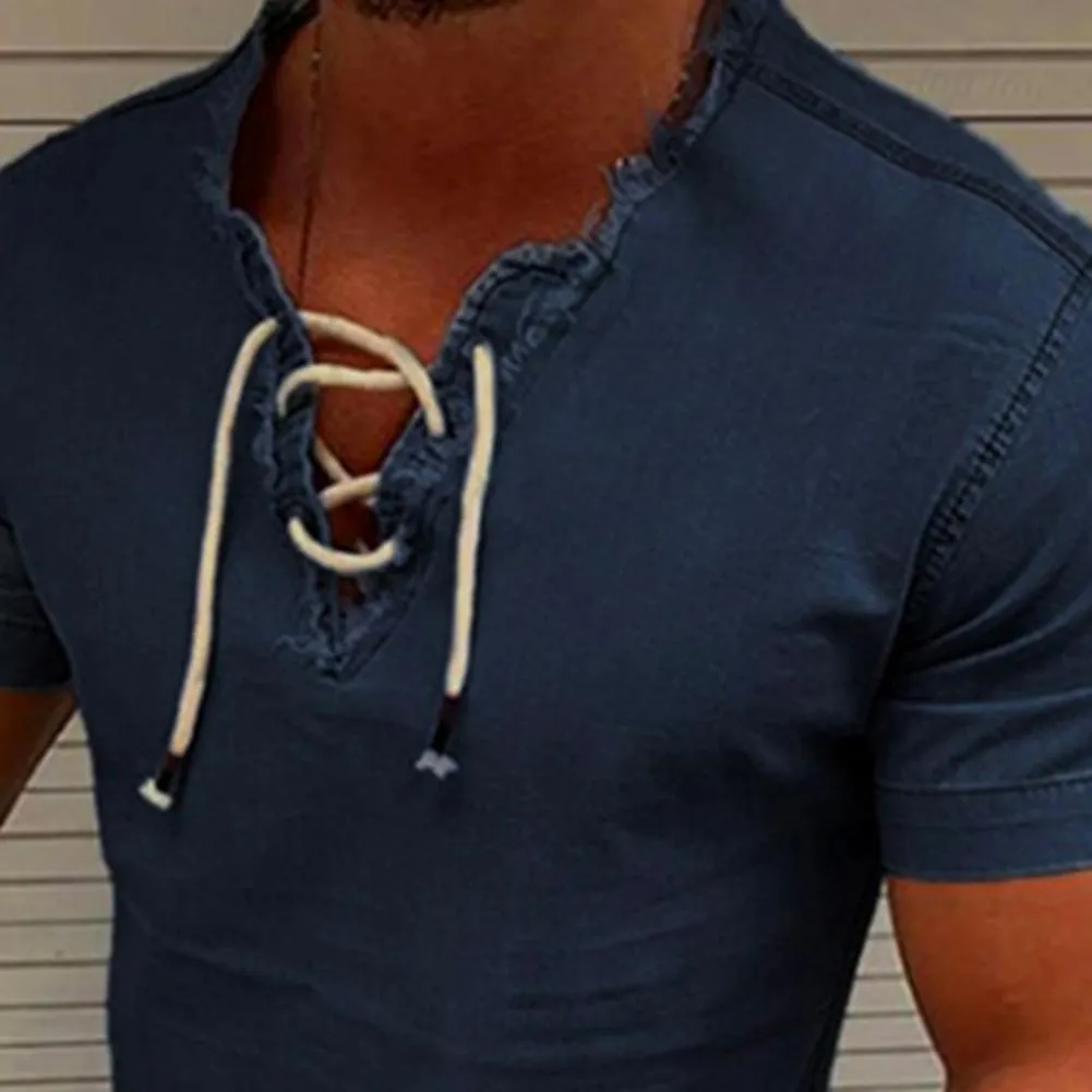 Lace-up Denim Top