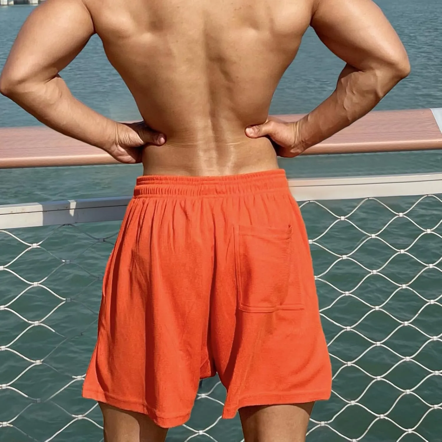 Lastesso Running Shorts Men Loose-Fit Drawstring Lounge Workout Shorts Workout Basketball Shorts Training Running Jogger