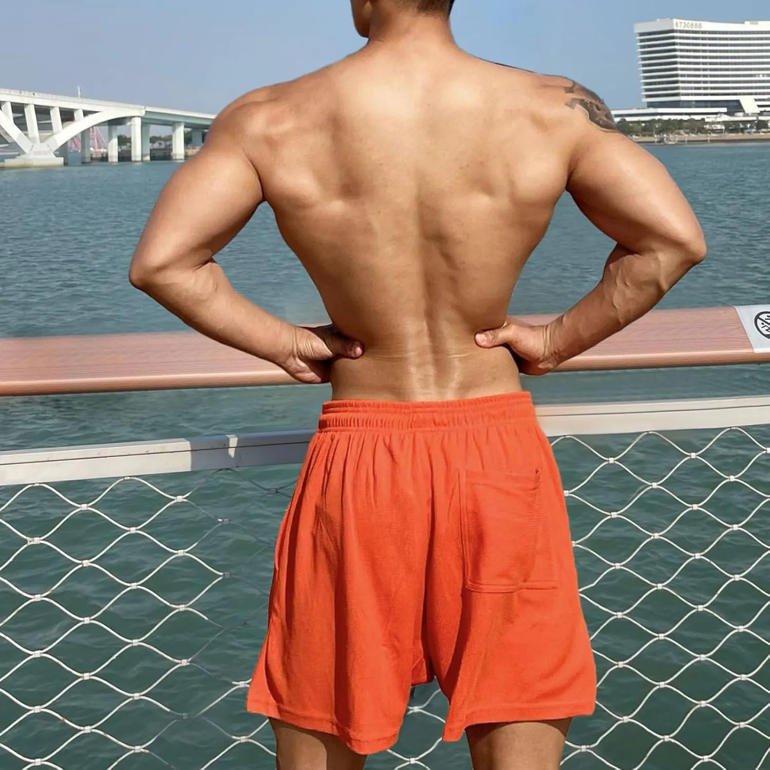 Lastesso Running Shorts Men Loose-Fit Drawstring Lounge Workout Shorts Workout Basketball Shorts Training Running Jogger