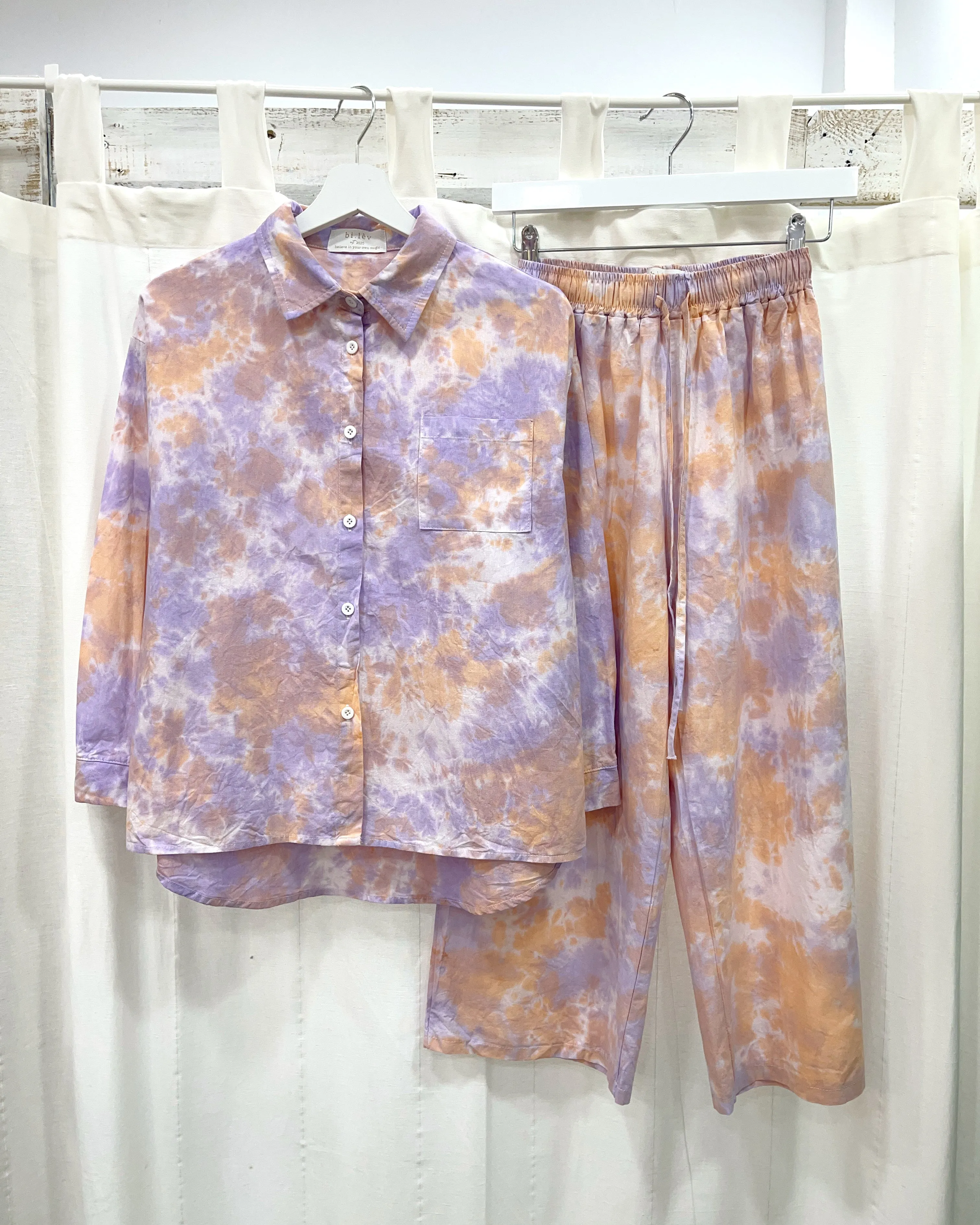 LAVANDA PEACH LINEN COTTON SHIRT