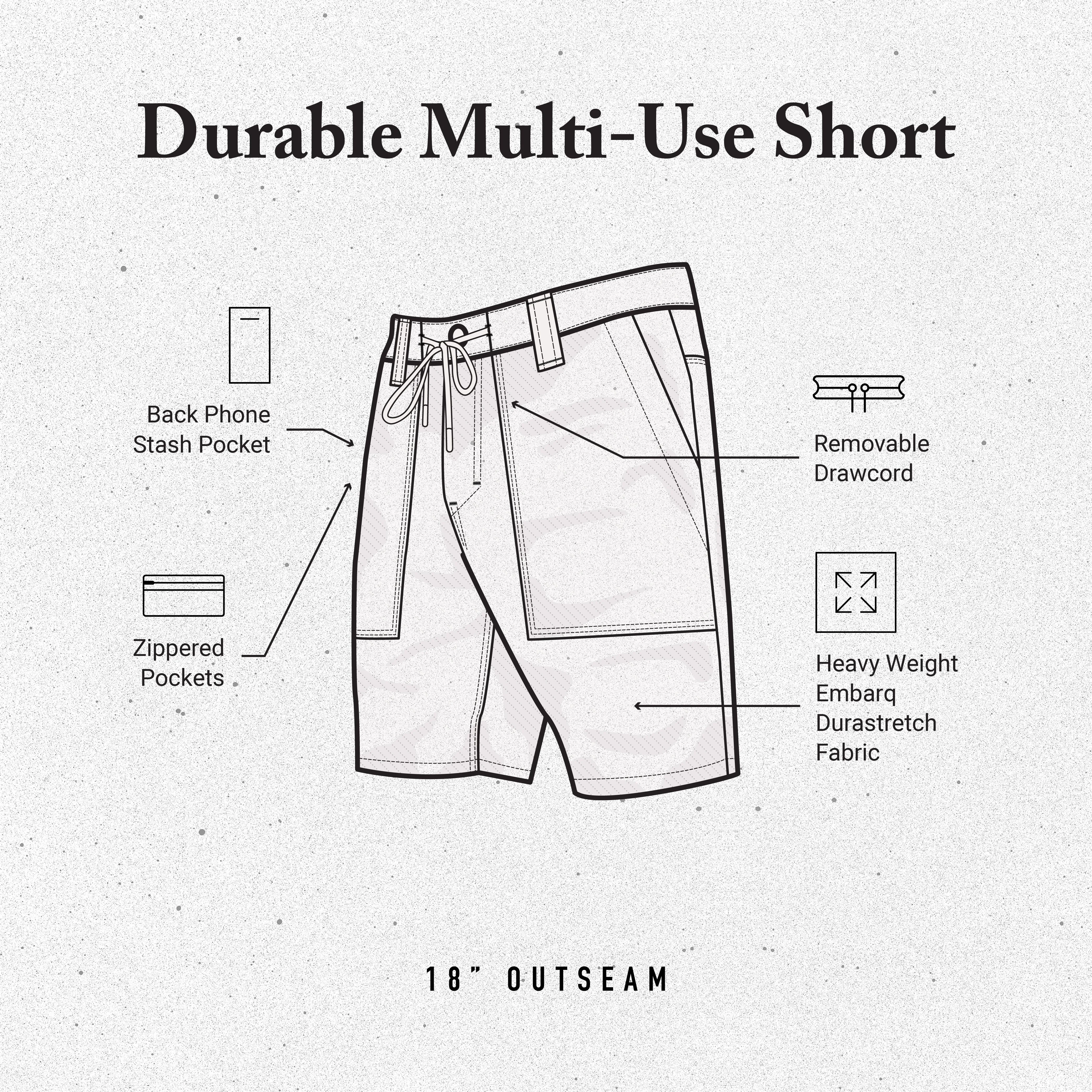 Layover Utility Shorts - Military