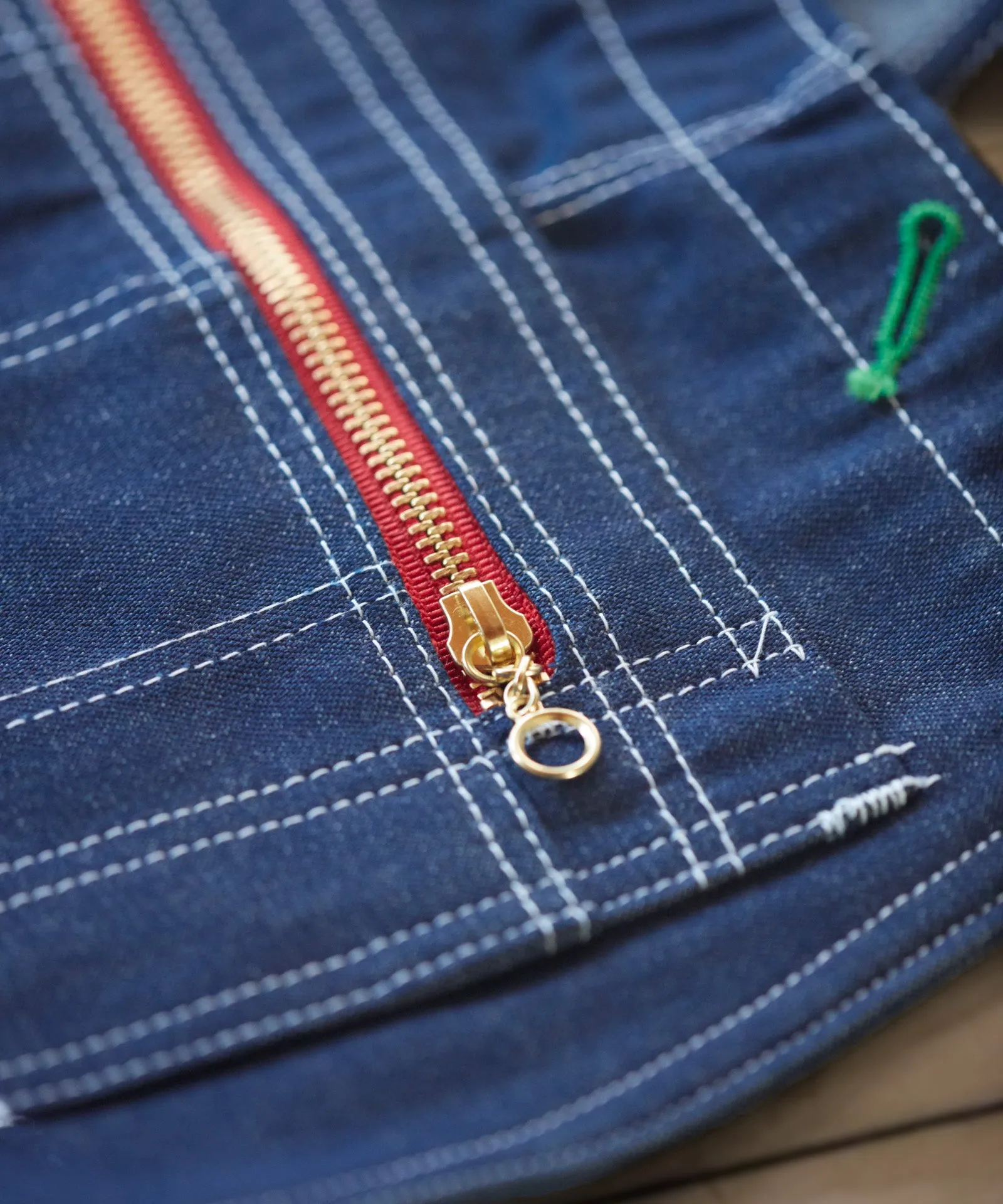 LC King Indigo Denim High Back Overalls - Unwashed