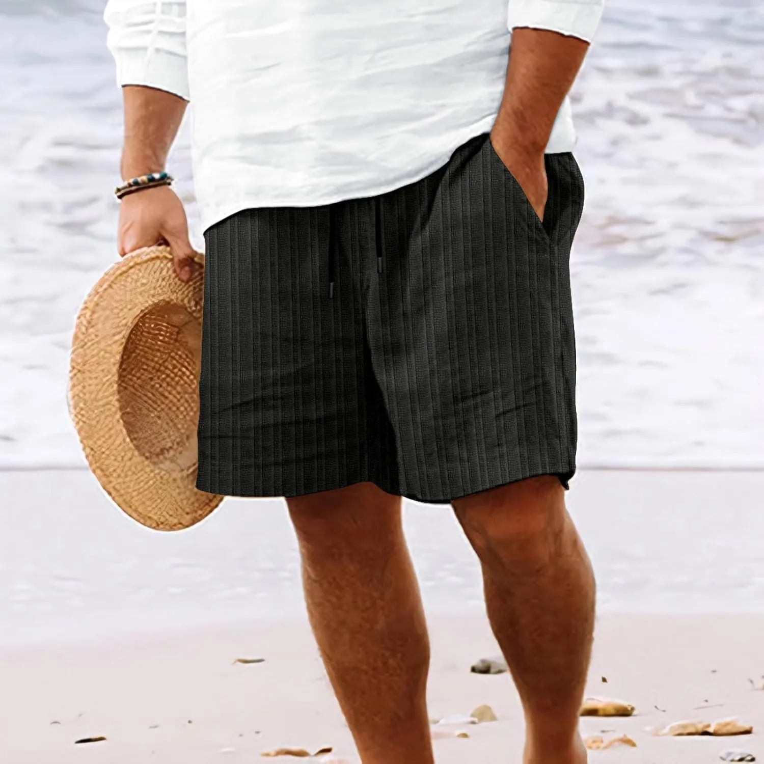 LCMTWX Mens Shorts Casual Work Shorts Fashion Slim Five Minute Pants Beach Shorts Men's Cotton Blend Shorts Athletic Shorts