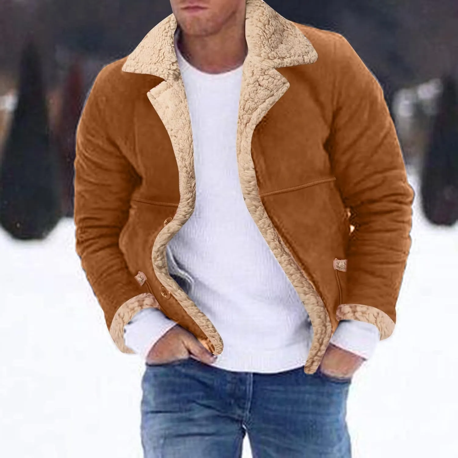 LCMTWX Winter Coats for Men Jacket Coat Leisure Plus Size Hat Zip Pocket Cotton-Padded Warm Soft Hooded Jacket Coat Men's