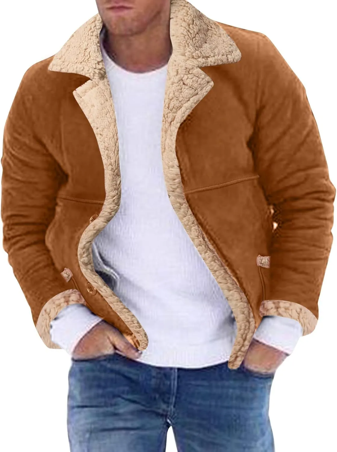 LCMTWX Winter Coats for Men Jacket Coat Leisure Plus Size Hat Zip Pocket Cotton-Padded Warm Soft Hooded Jacket Coat Men's