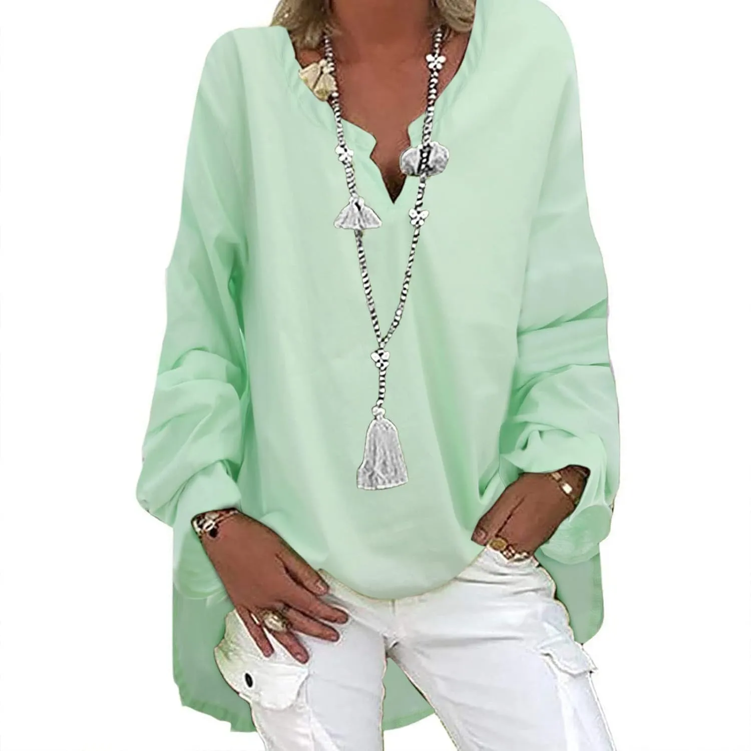 LCMTWX Womens Button Down Shirt Womens Linen Button Down Shirts Cotton Long Sleeved Blouse Blouses Dress