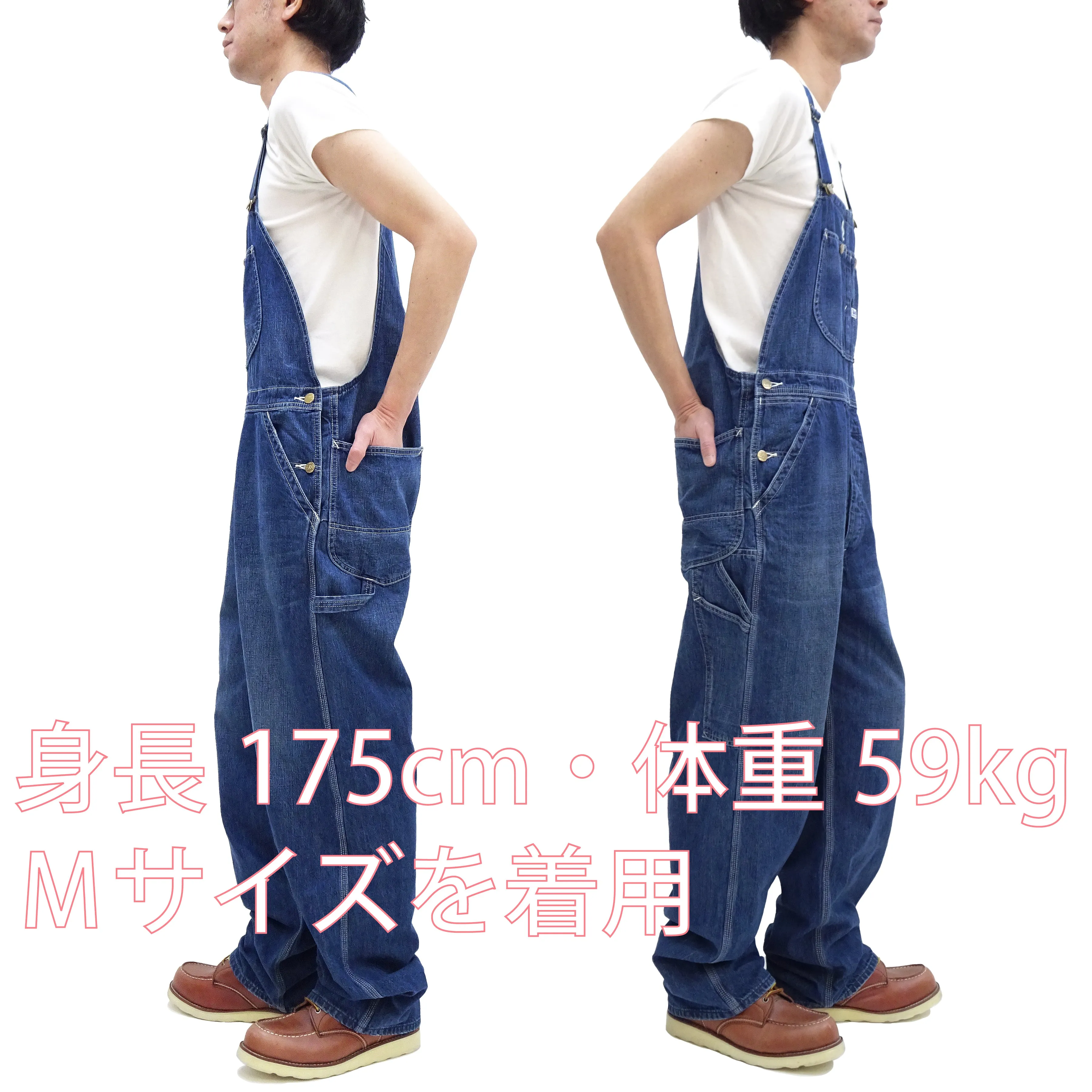 Lee Overalls Men's Casual Fashion Bib Overall High-Back LM7254 LM7254-2136 Mid-Wash Faded Blue