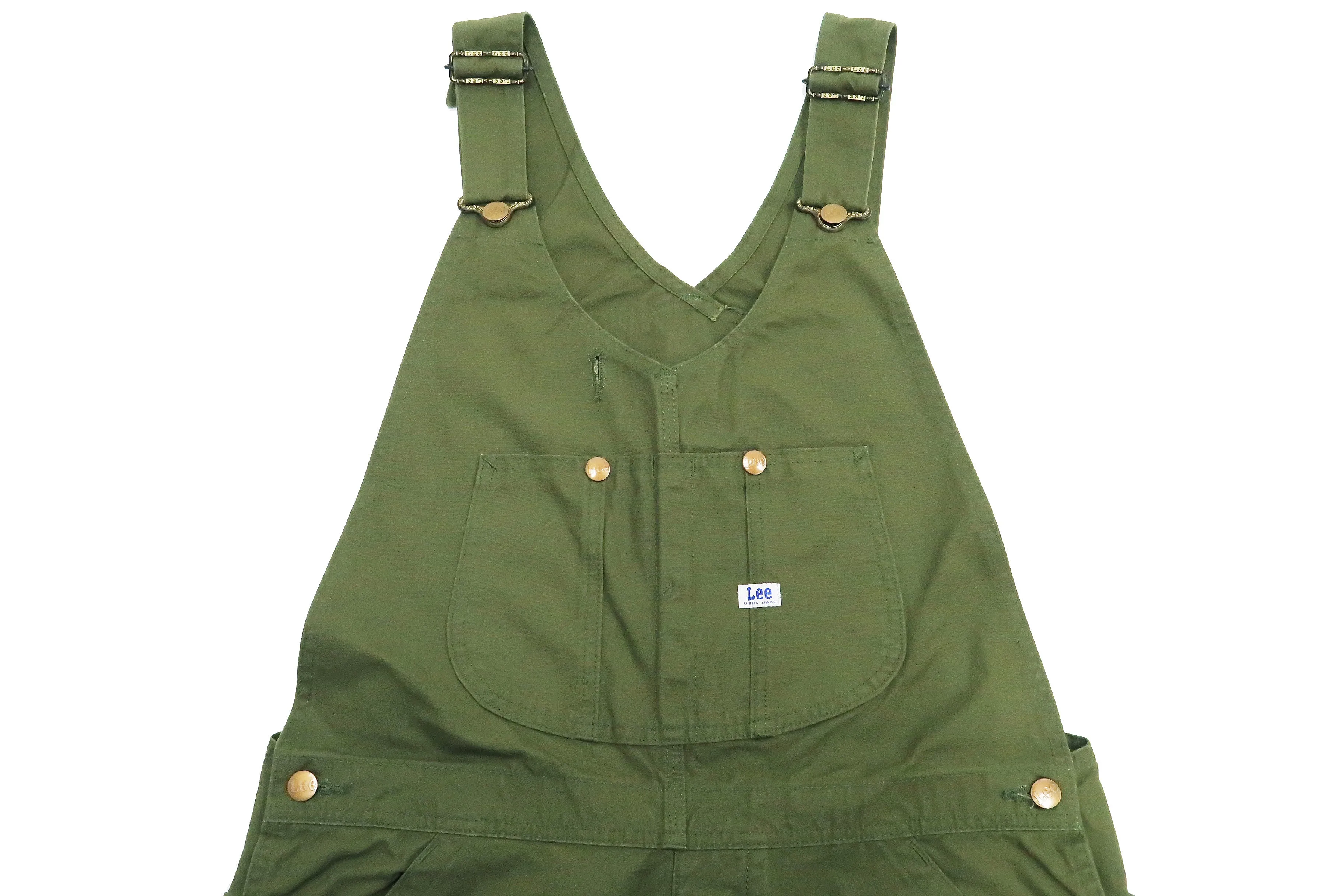 Lee Overalls Men's Casual Fashion Double Knee Duck Canvas Bib Overall High-Back LM8605 LM8605-121 Olive