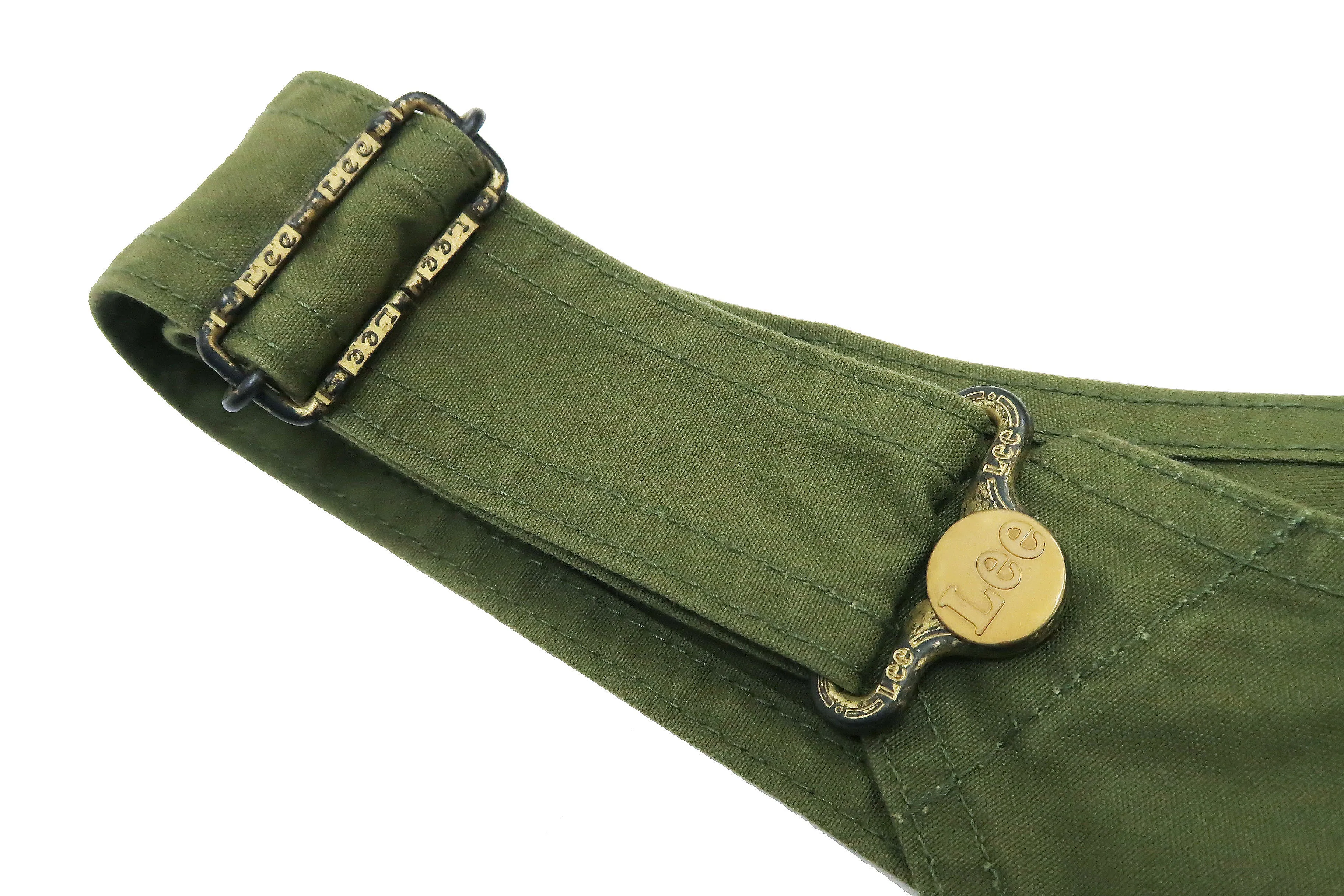 Lee Overalls Men's Casual Fashion Double Knee Duck Canvas Bib Overall High-Back LM8605 LM8605-121 Olive