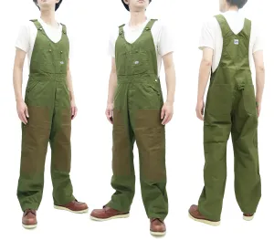 Lee Overalls Men's Casual Fashion Double Knee Duck Canvas Bib Overall High-Back LM8605 LM8605-121 Olive