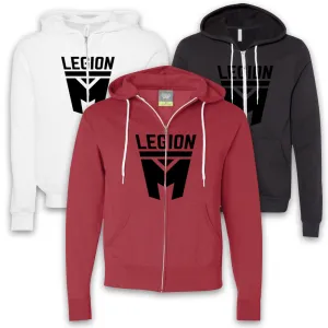 LEGION M - Black Shield Zip-Up Hoodies
