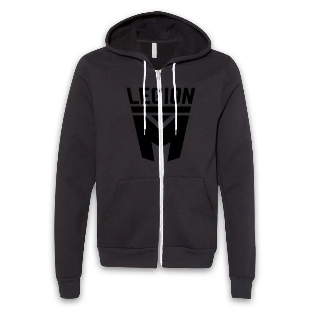 LEGION M - Black Shield Zip-Up Hoodies