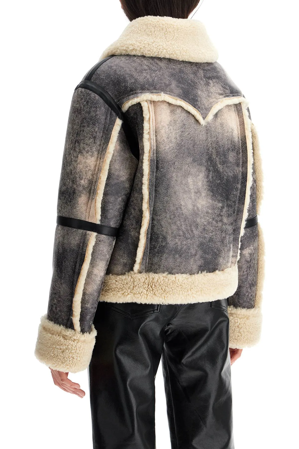 lessie faux shearling jacket 61957 9073 ASH GREY