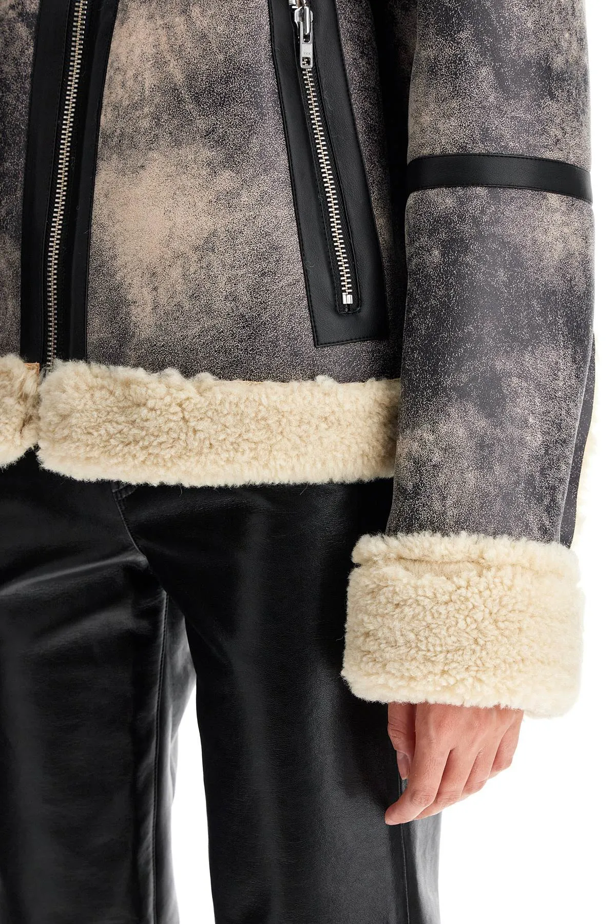 lessie faux shearling jacket 61957 9073 ASH GREY