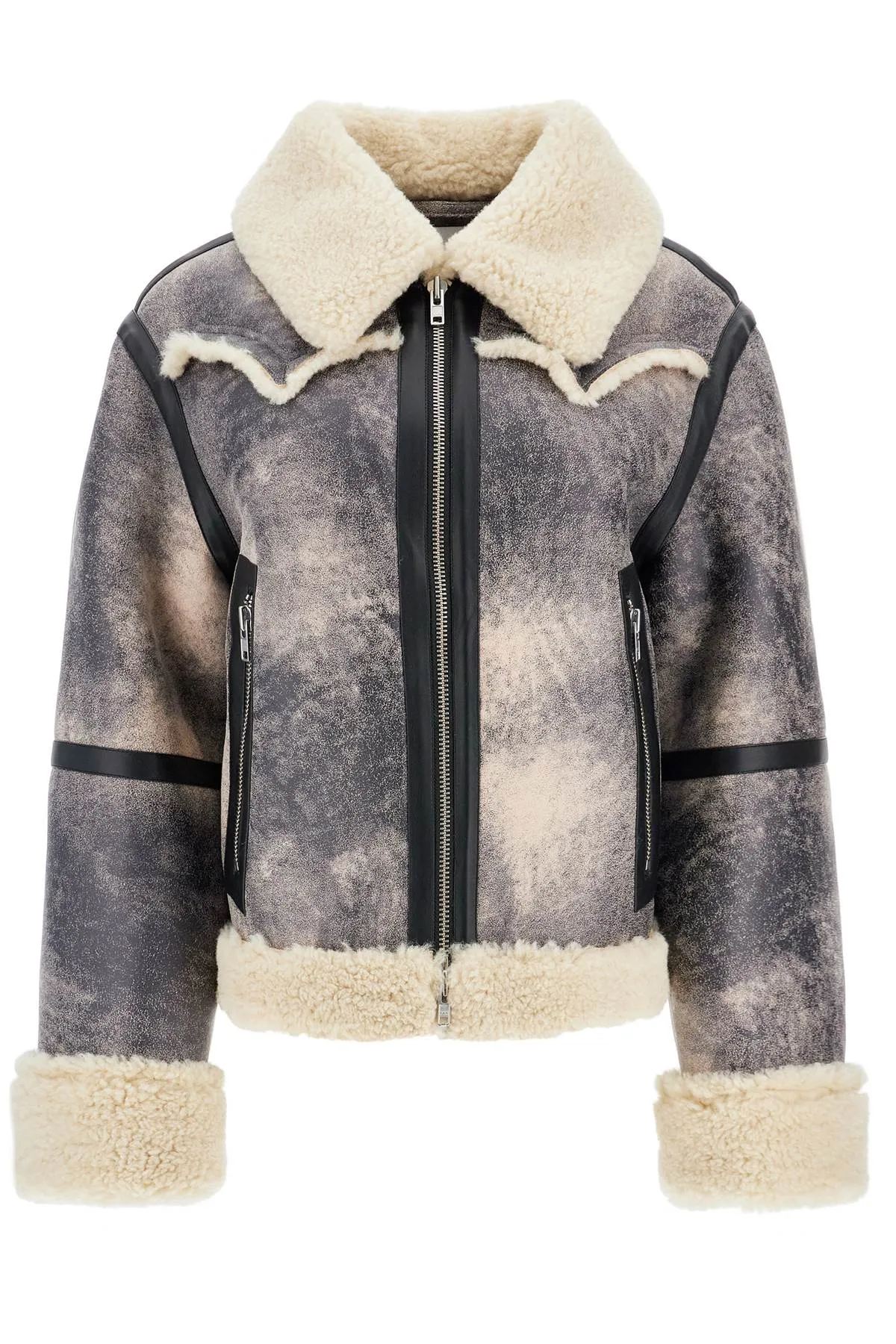 lessie faux shearling jacket 61957 9073 ASH GREY