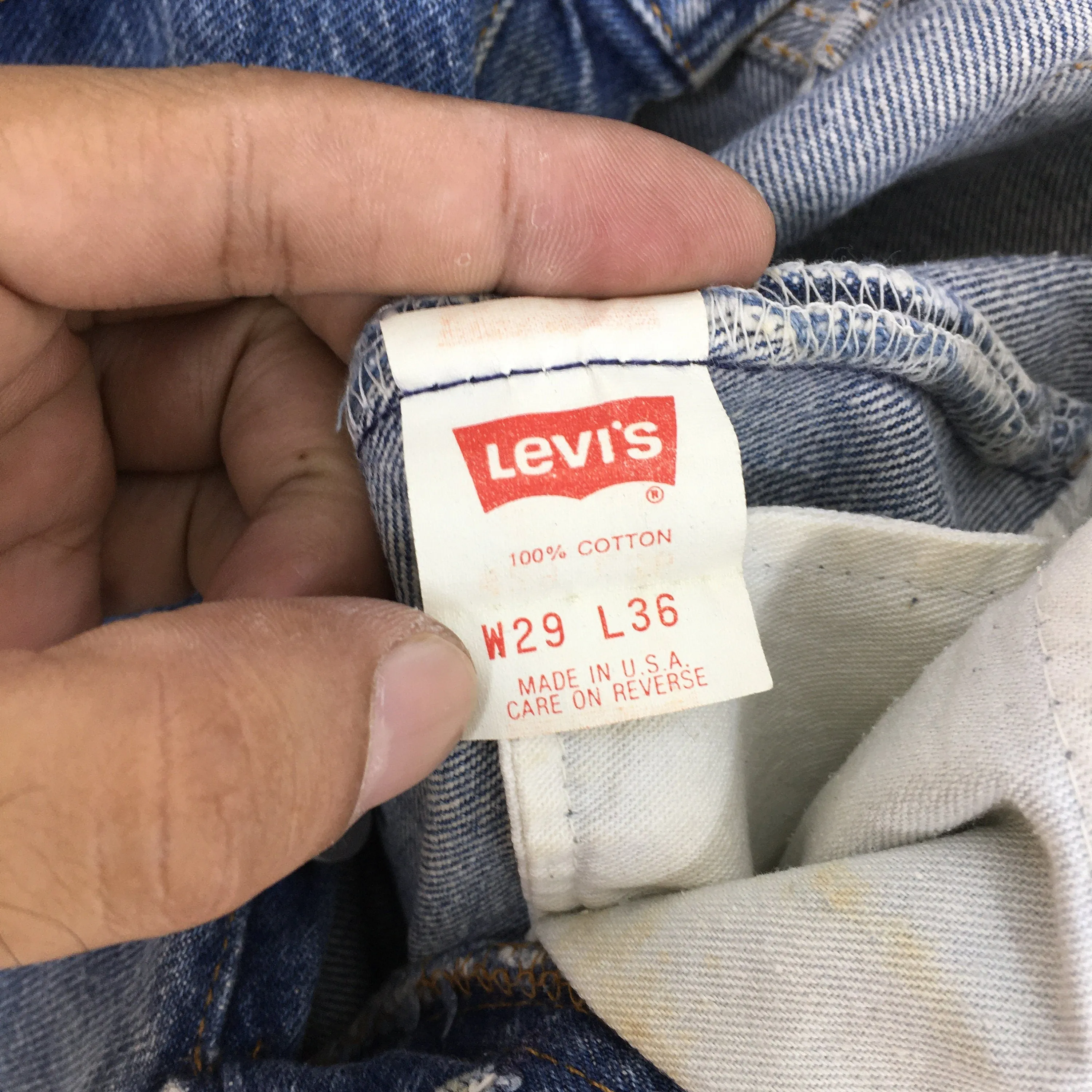 Levi's 501XX Faded Blue Stonewash Jeans Size 27x31.5