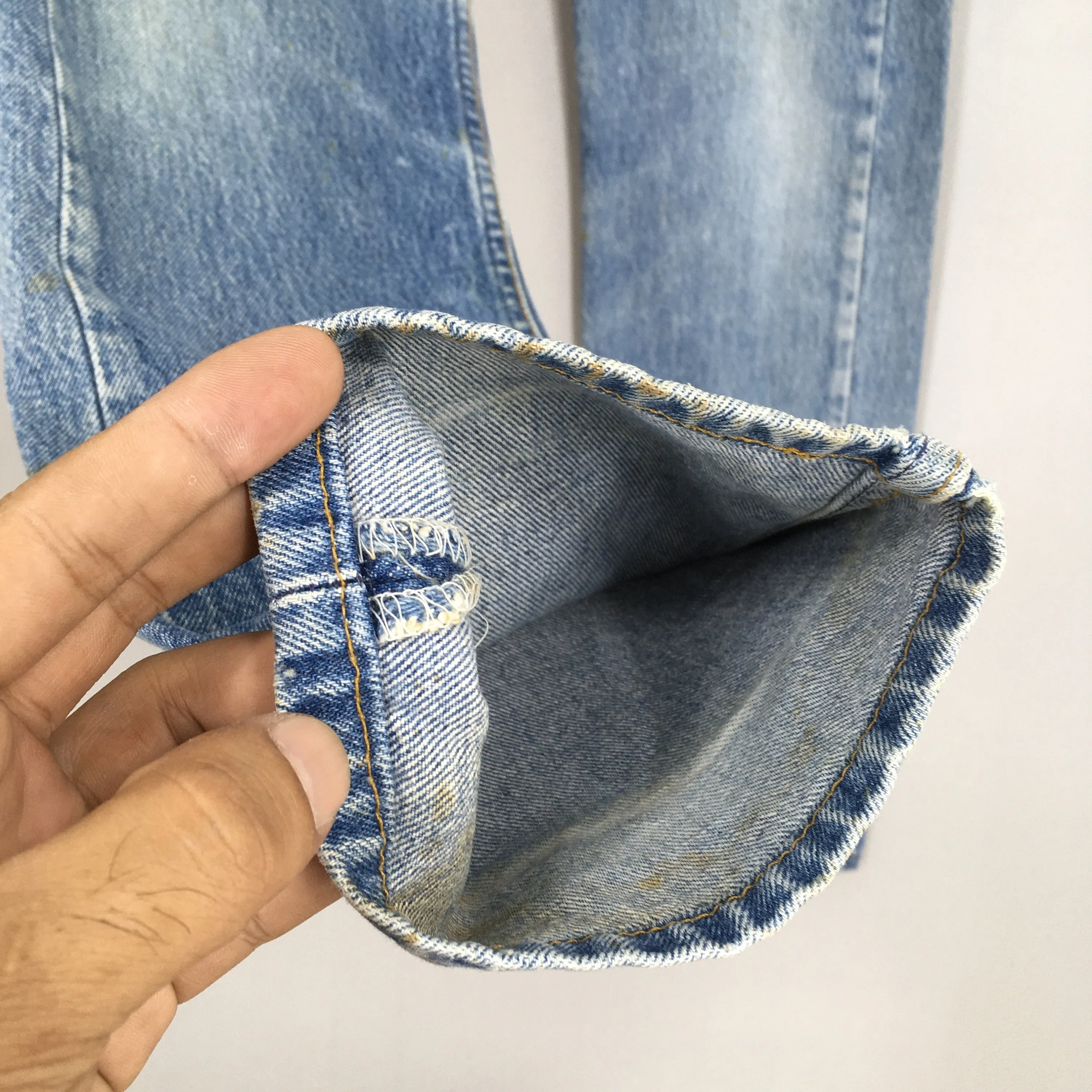 Levi's 501XX Faded Blue Stonewash Jeans Size 27x31.5