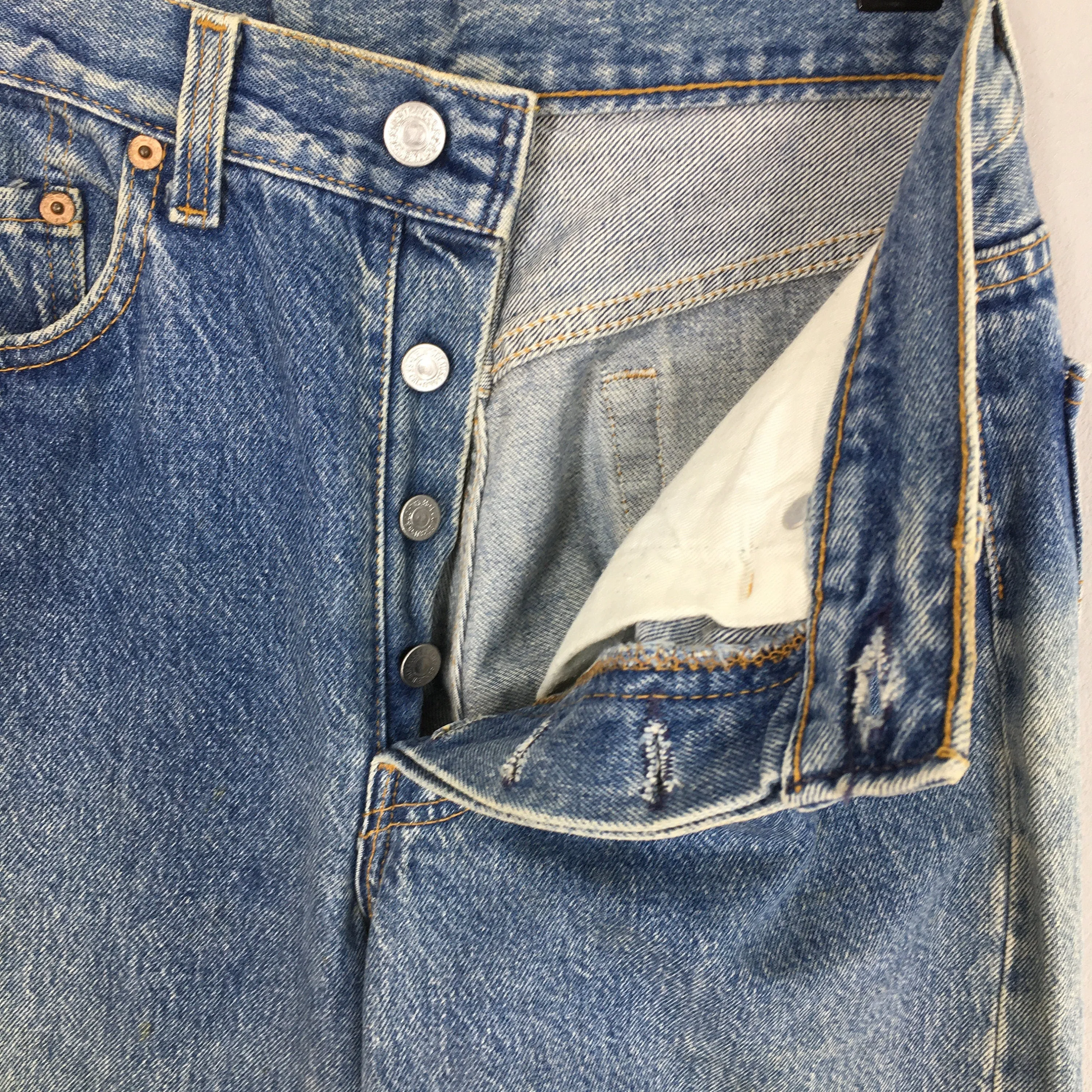 Levi's 501XX Faded Blue Stonewash Jeans Size 27x31.5
