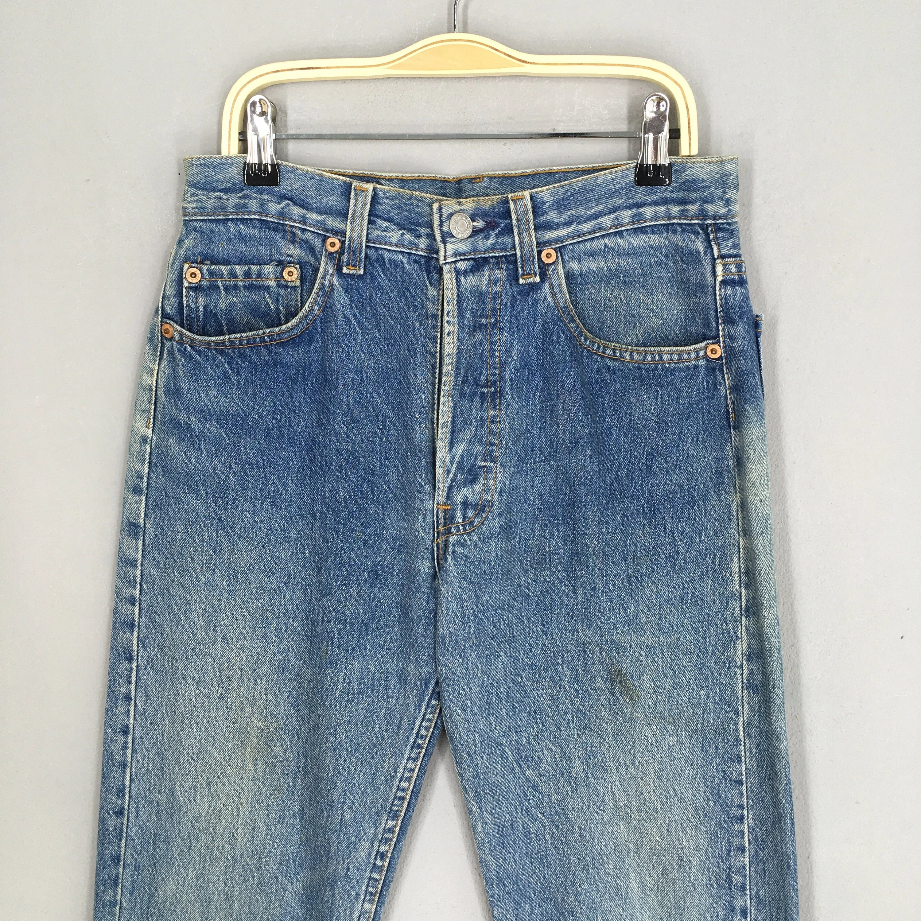 Levi's 501XX Faded Blue Stonewash Jeans Size 27x31.5