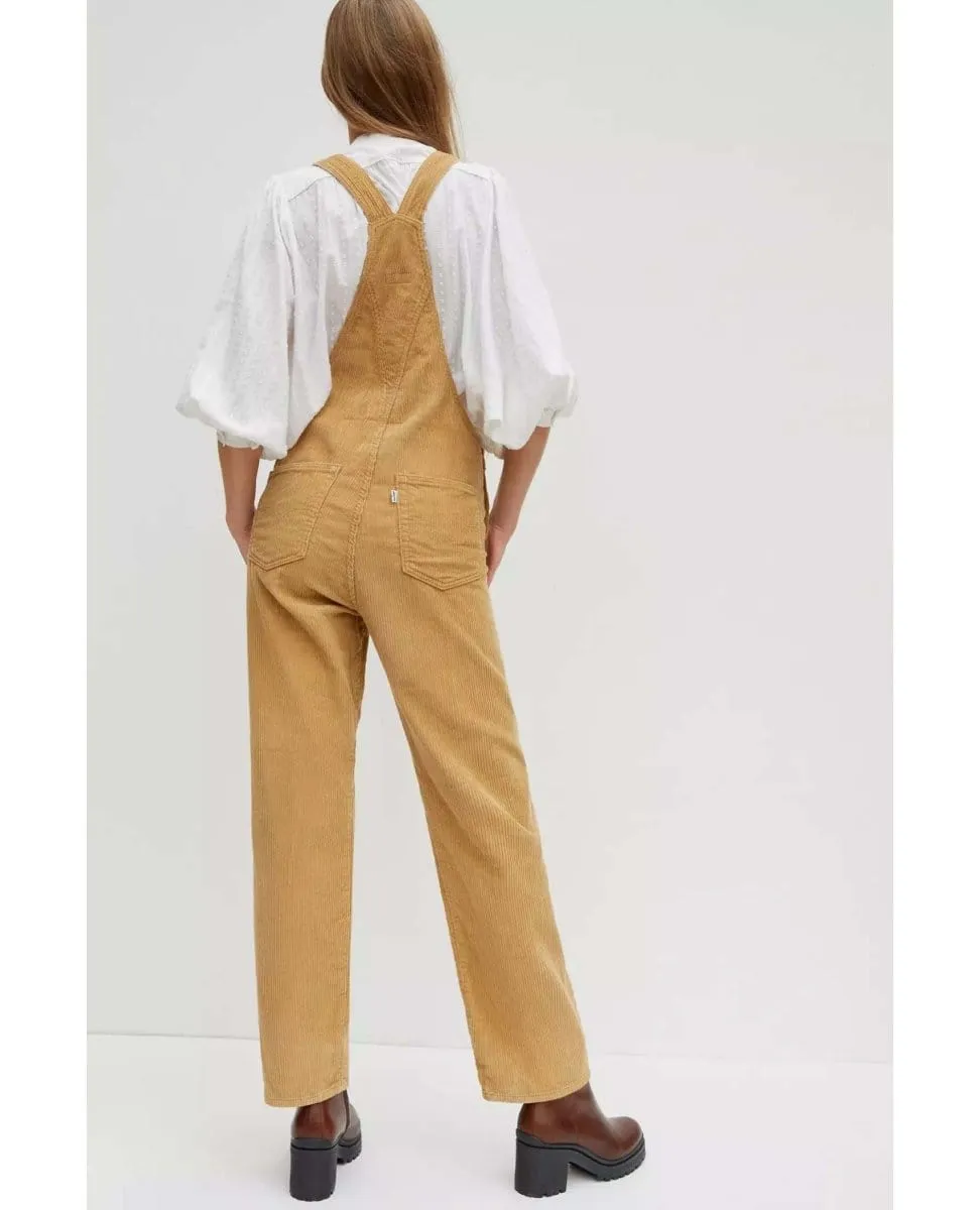 Levi's Baggy Corduroy Overalls Tan