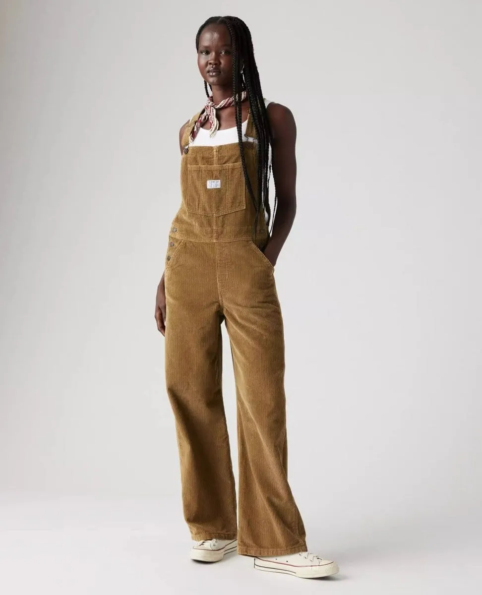 Levi's Baggy Corduroy Overalls Tan