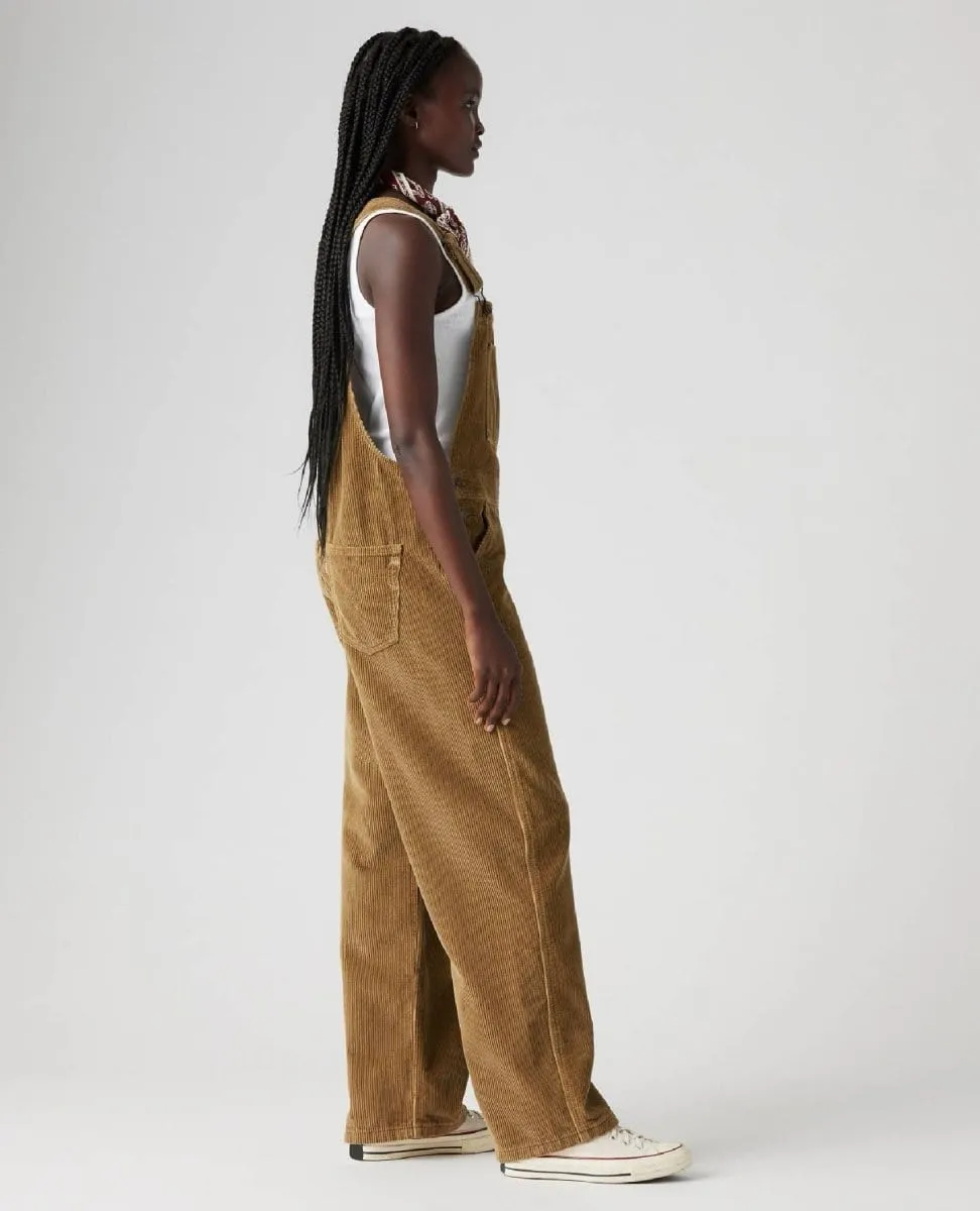 Levi's Baggy Corduroy Overalls Tan