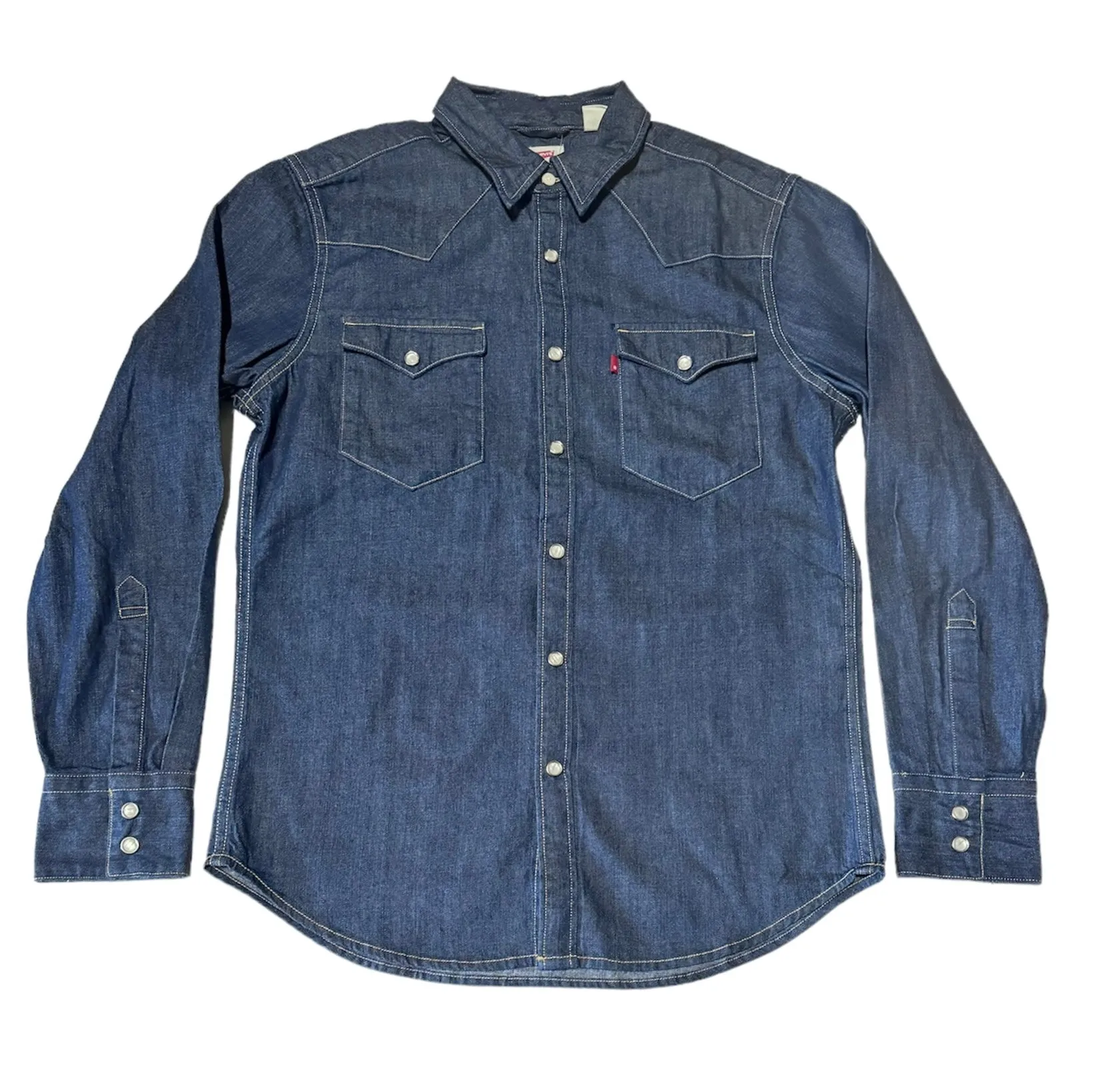 Levi’s Barstow Denim Western Shirt - Red Cast Rinse Marbled