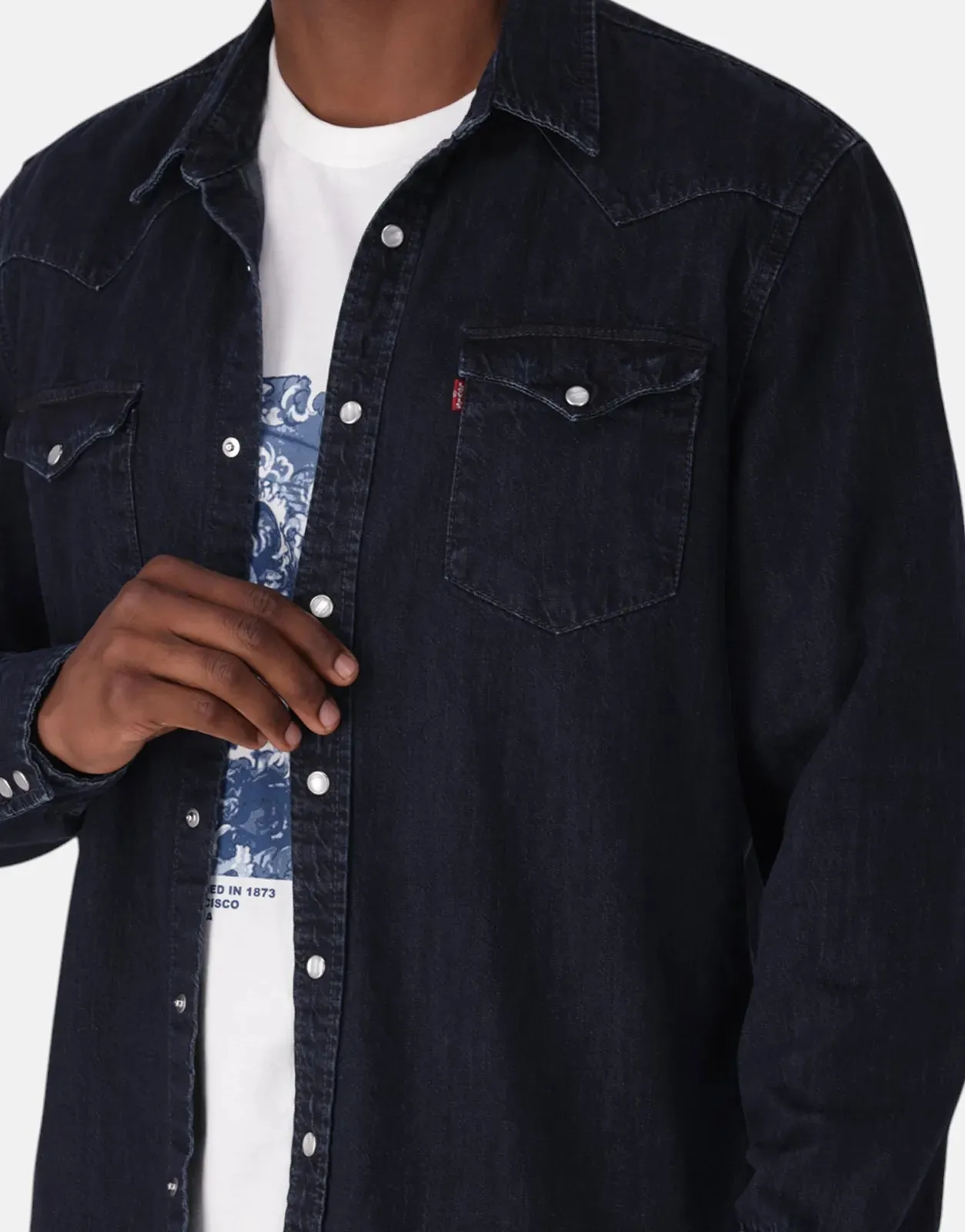 Levi's Classic Western Standard Blue Black Overdyed Shirt