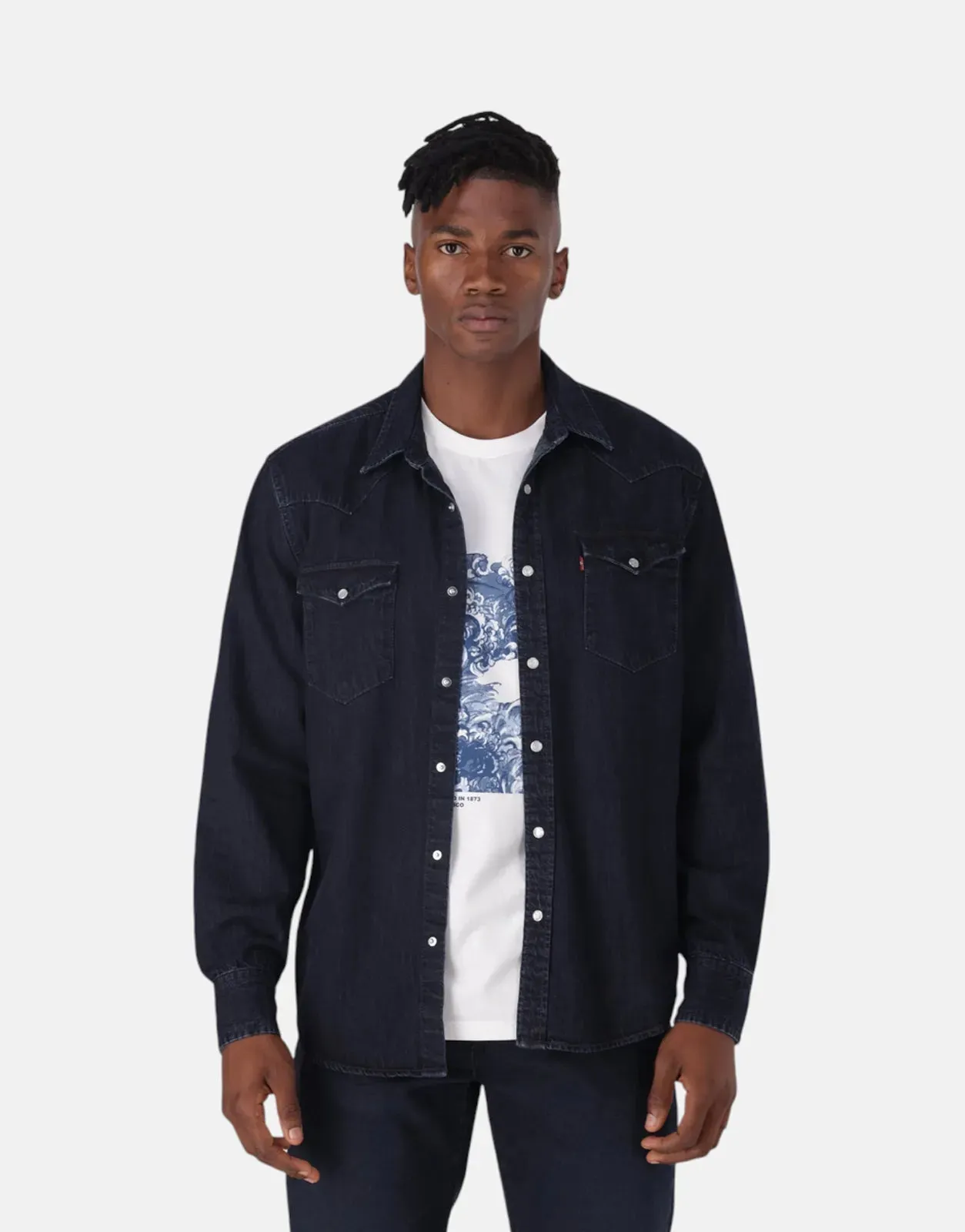 Levi's Classic Western Standard Blue Black Overdyed Shirt