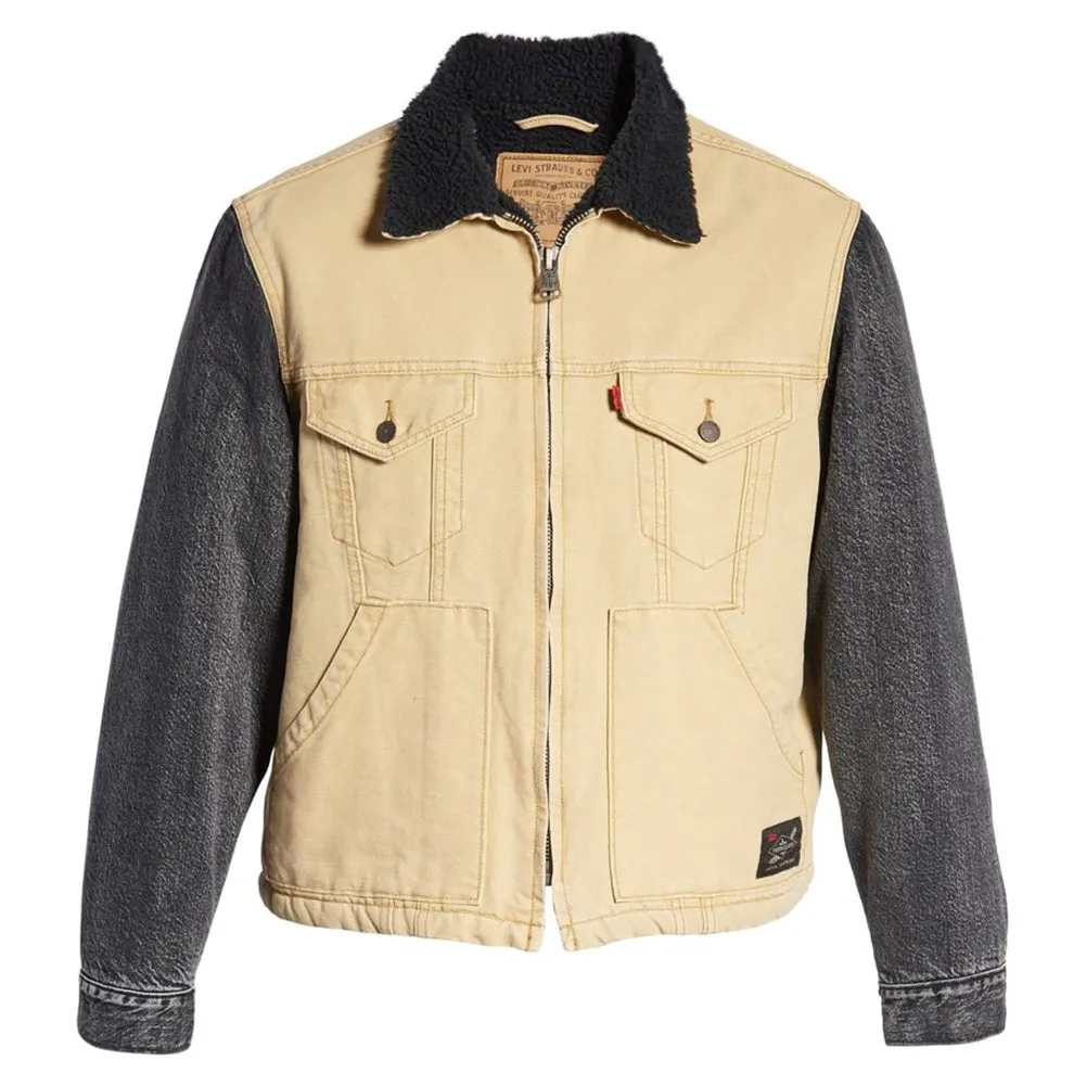 Levis Mens Hybrid Denim Trucker Jacket Sherpa Lining X Justin Timberlake 86184