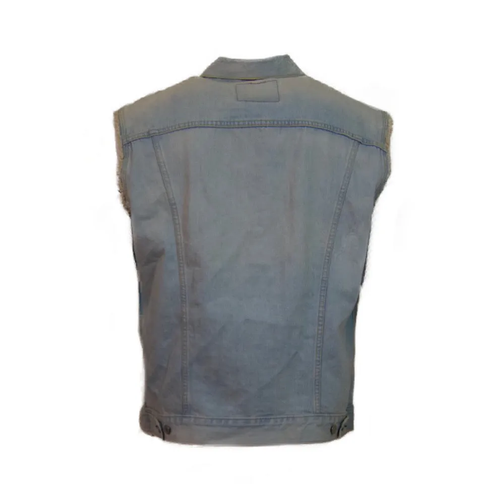 Levi's Men's Trucker Vest Sleeveless Denim Cotton Canvas Button Up Outwear Top