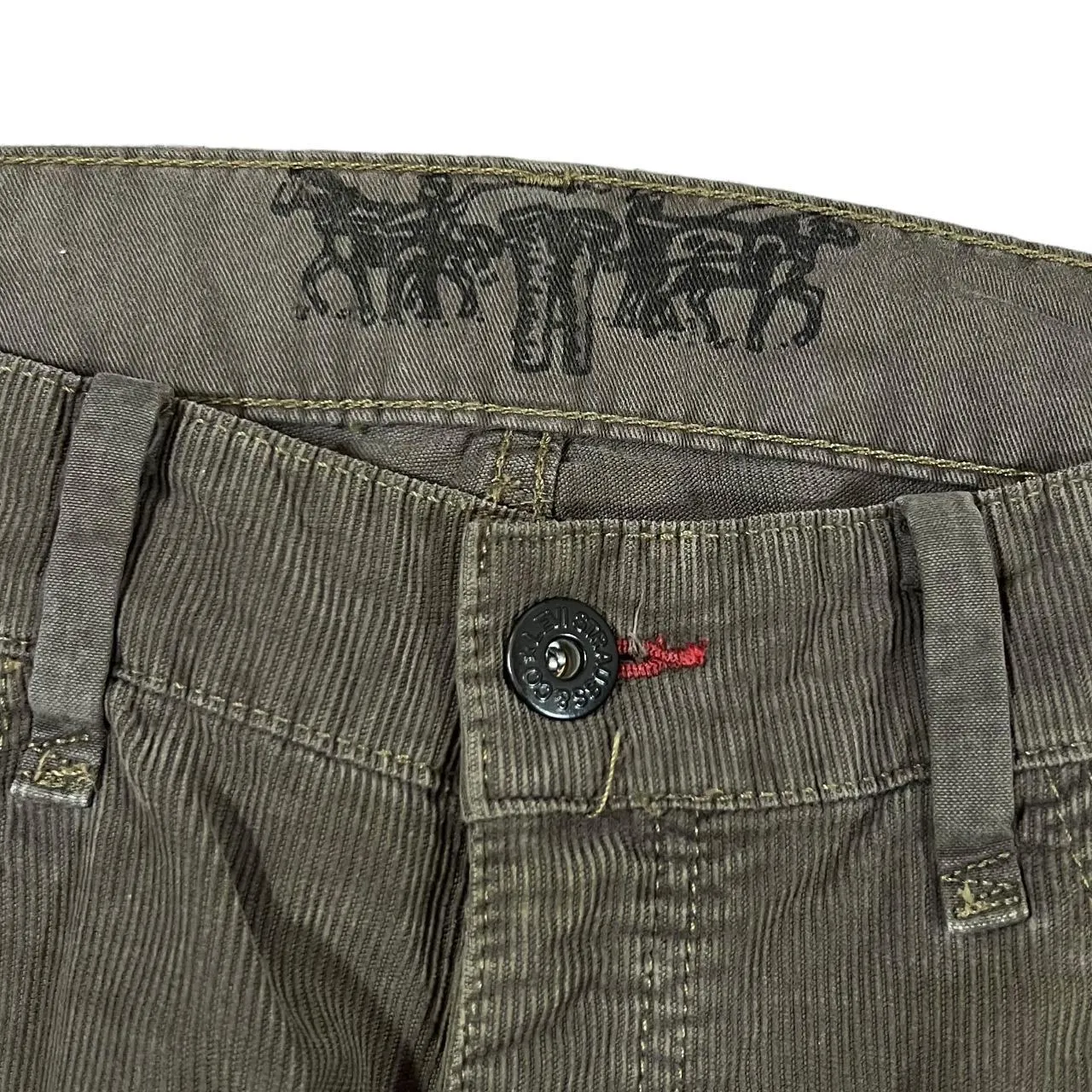 LEVI'S Red Tab White Label Classic Brown Corduroy Cord Boot Cut Trousers