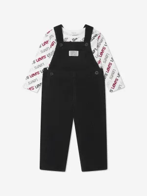 Levi's Wear Baby Corduroy Dungarees Set in Black