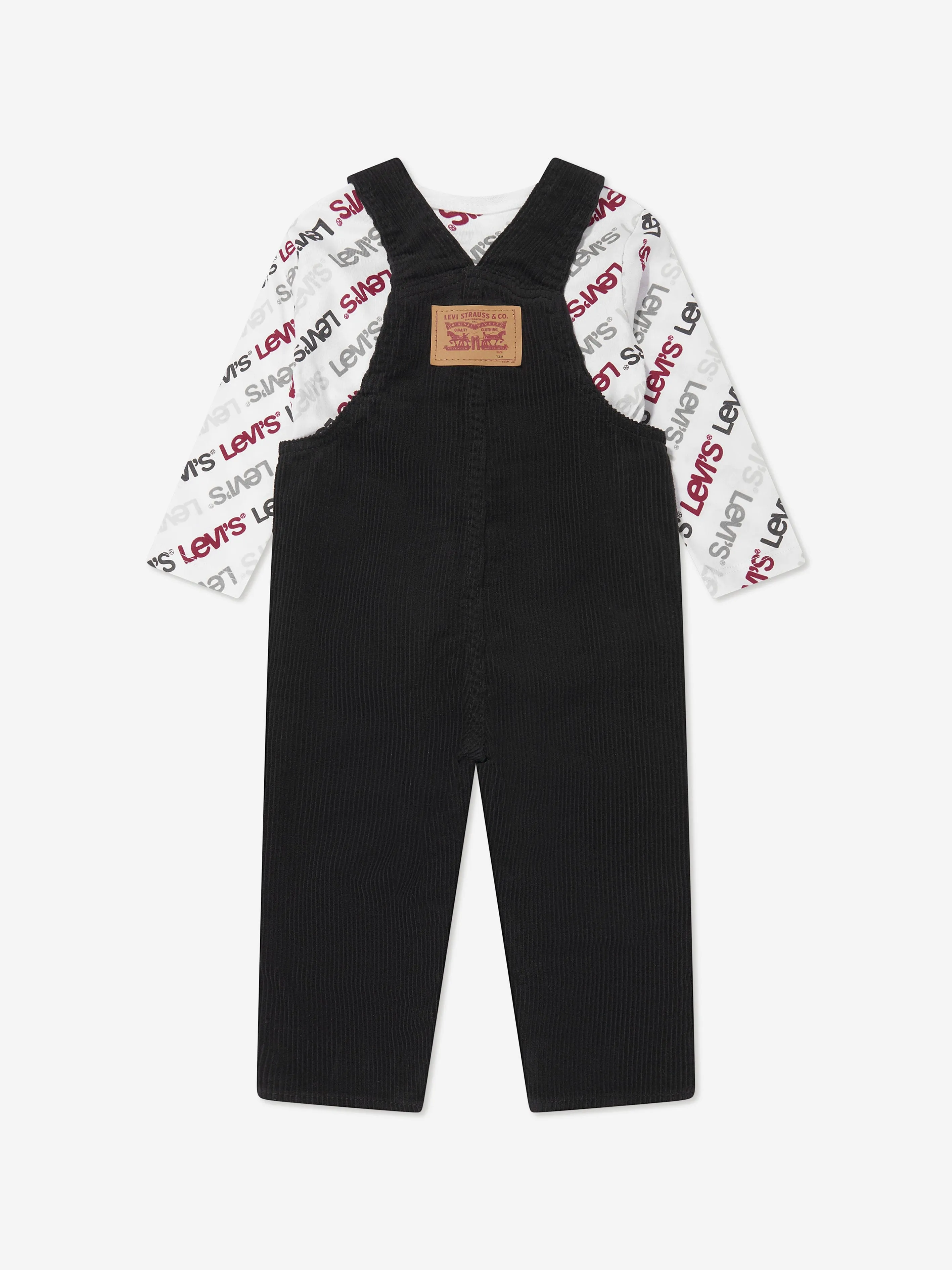 Levi's Wear Baby Corduroy Dungarees Set in Black