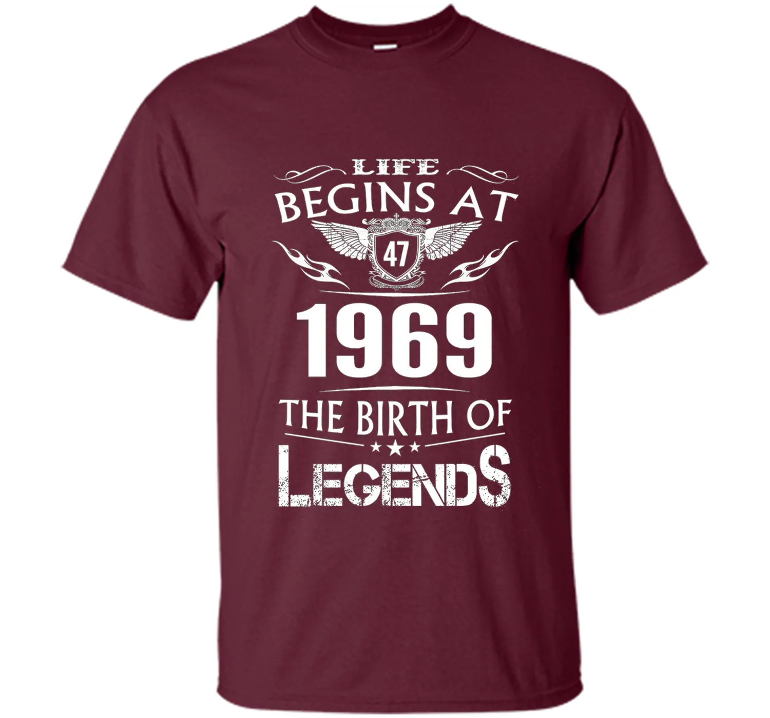 Life Begin At 47- 1969 Birth Legends 48th Birthday T-shirts