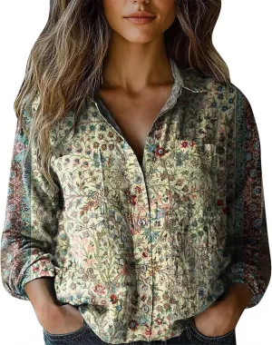 Linen Shirts for Men Fashion Down Shirts Casual Tops Long Sleeve Blouse Short Sleeve Cotton