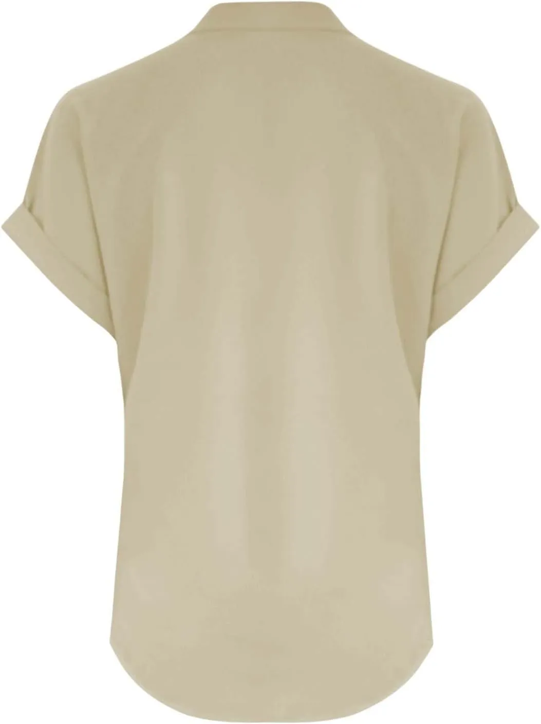 Linen Shirts for Women 2025 Womens Button Down Short Sleeve V Neck Shirts Solid Color Comfy Tops Summer Tunic Top