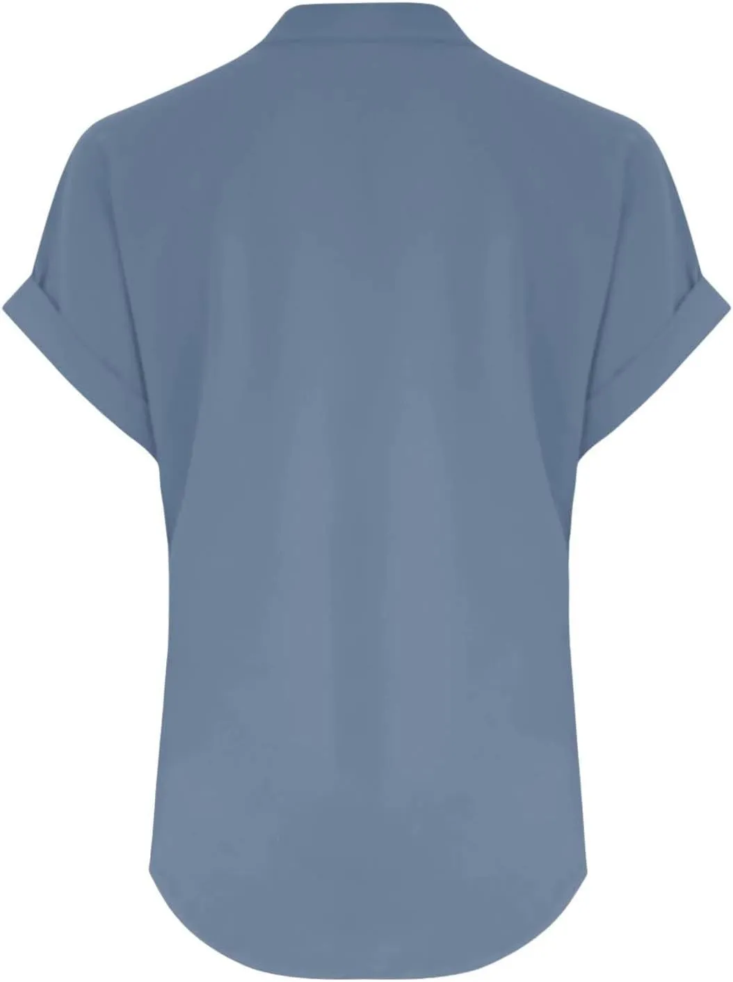 Linen Shirts for Women 2025 Womens Button Down Short Sleeve V Neck Shirts Solid Color Comfy Tops Summer Tunic Top
