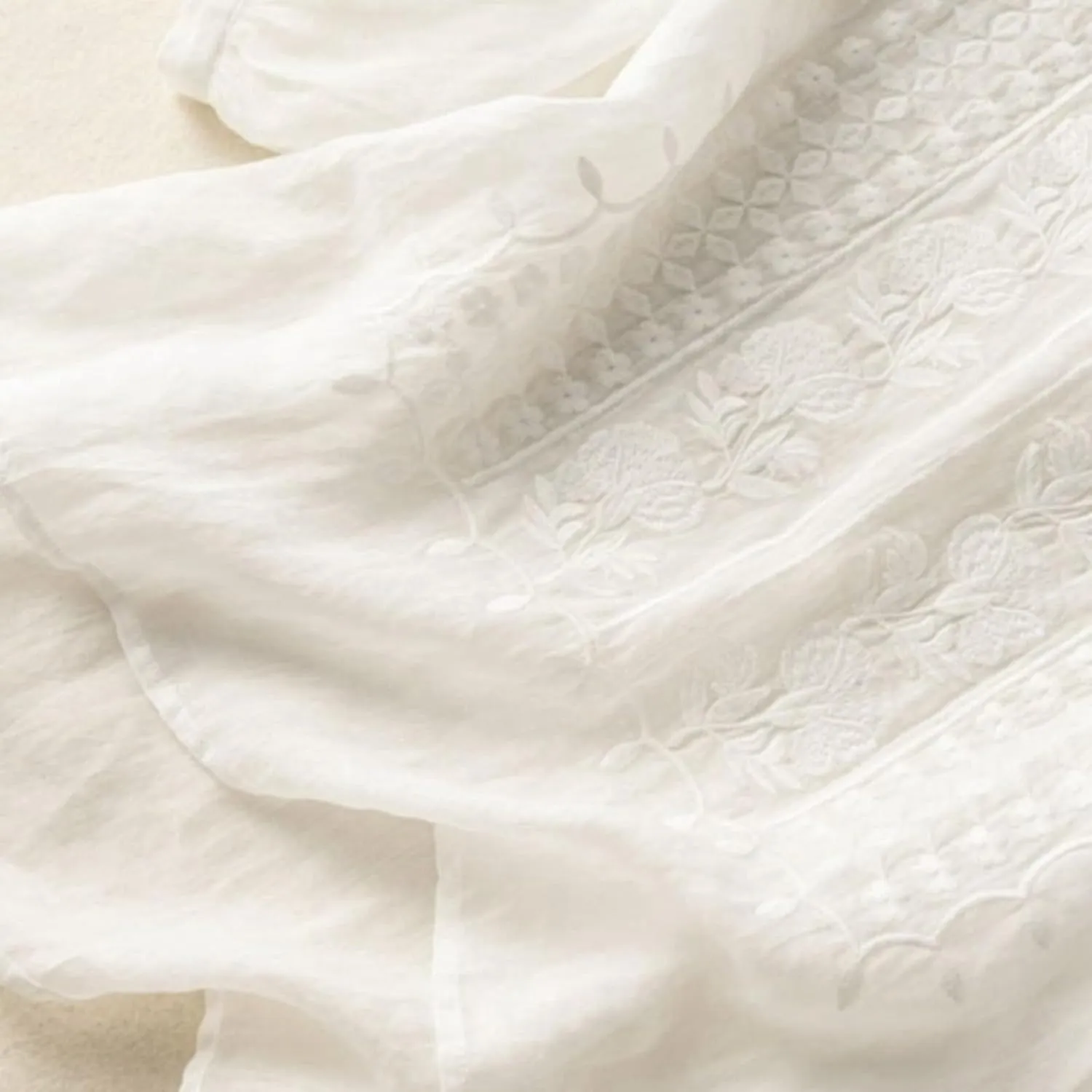 Linen Shirts for Women Crew Neck Embroidery Blouses Bohemian Boho Soft Tshirt Short Sleeve Loose Shirts
