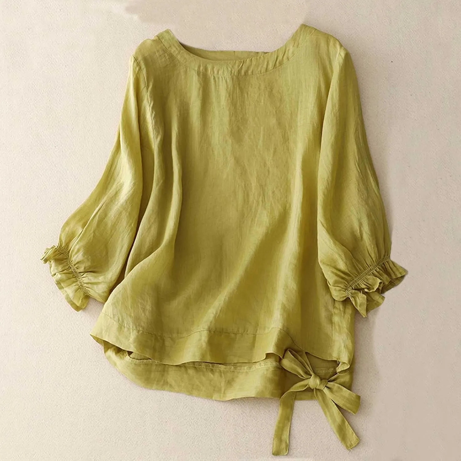 Linen Tops for Women Button Down Soft Shirt Oversized Loose T Shirt Plus Size Summer Shirts Lightweight Shirts