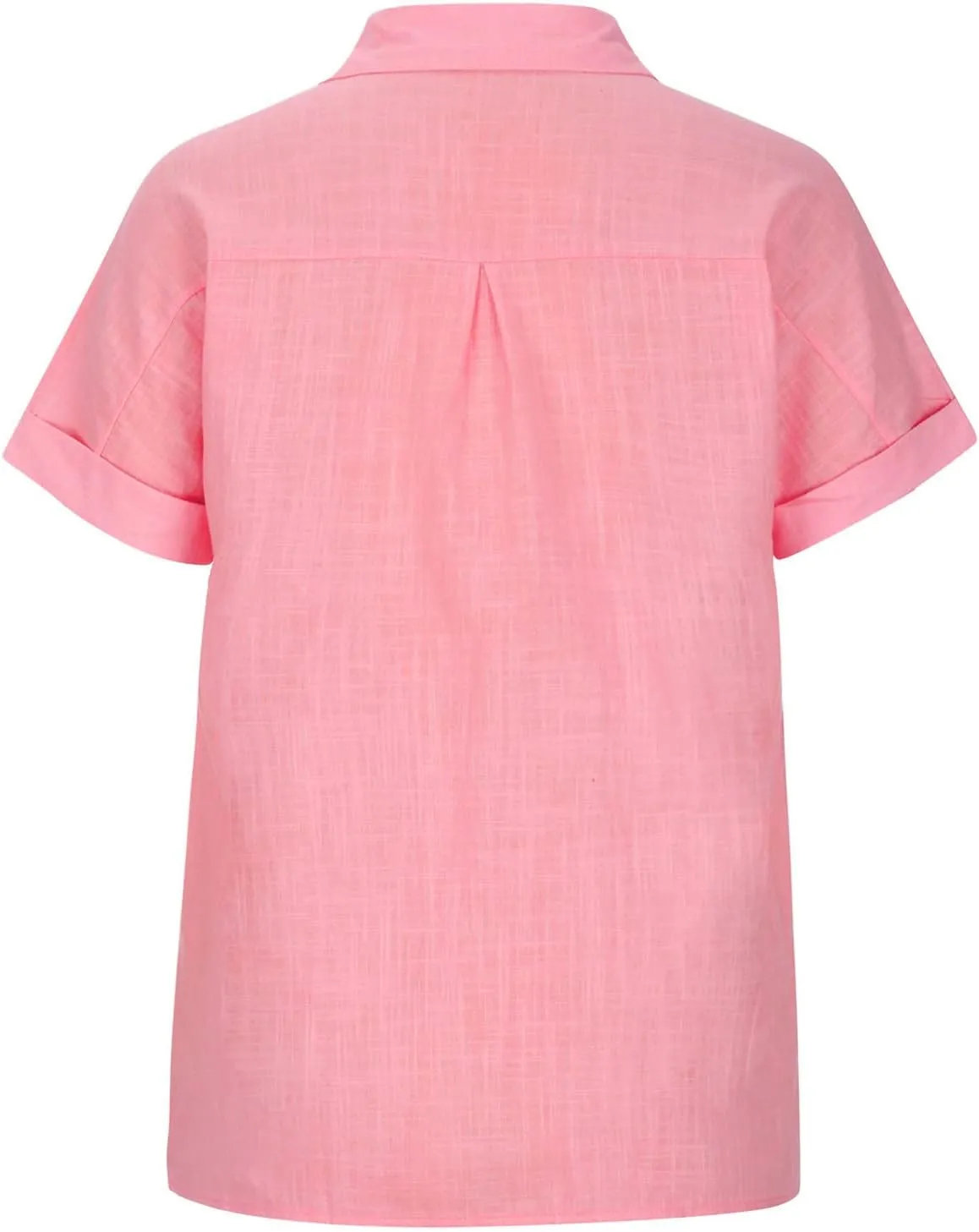 Linen Tops for Women Loose Solid Color Shirts Cotton Gauze Button Down T-Shirts Casual Short Sleeve Tunic Tops