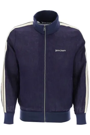 linen track sweatshirt for PMBD072S24FAB001 NAVY BLUE