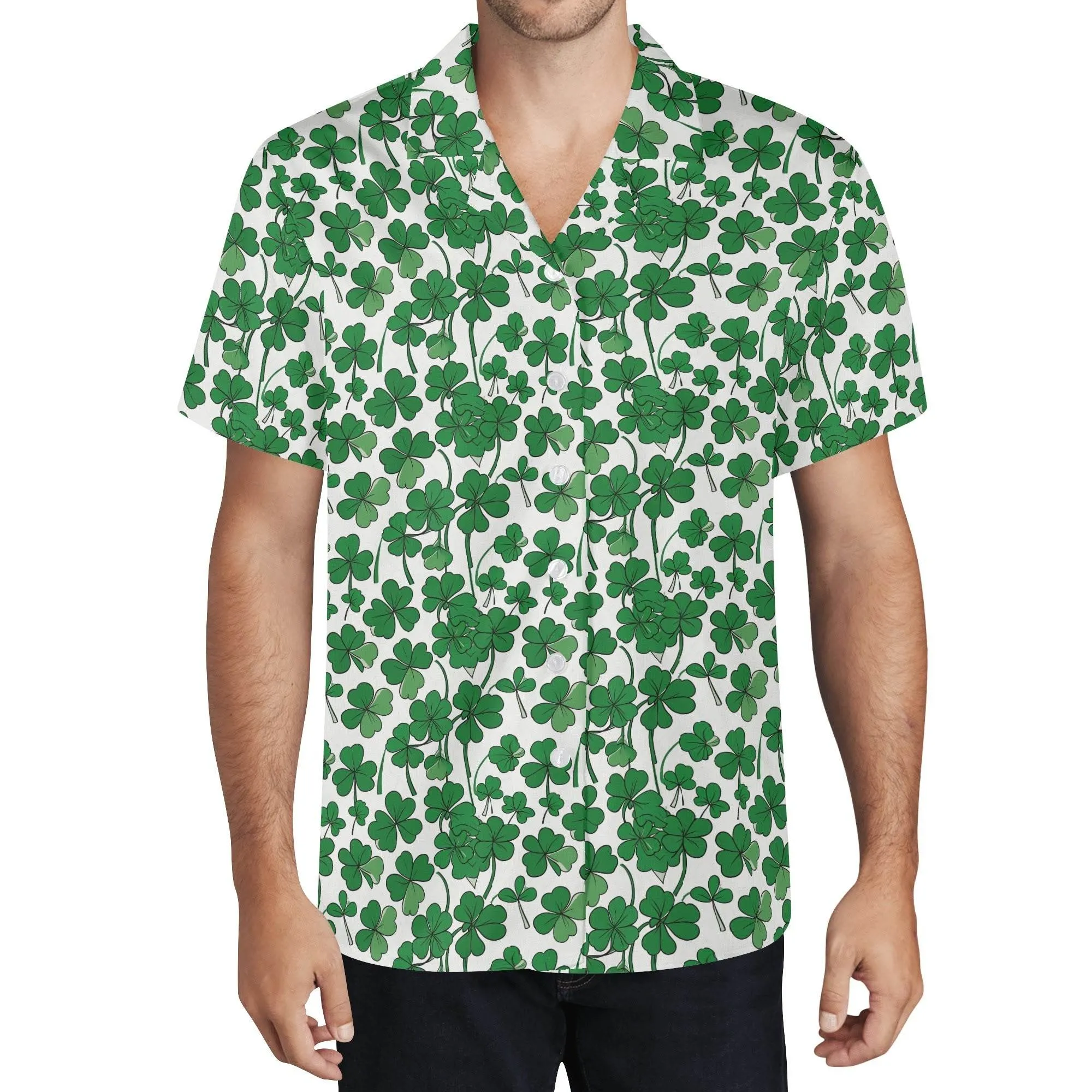 Little Clover Mens Casual Hawaiian Shirt