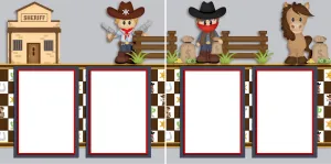 Little Sheriff - Digital Scrapbook Pages - INSTANT DOWNLOAD