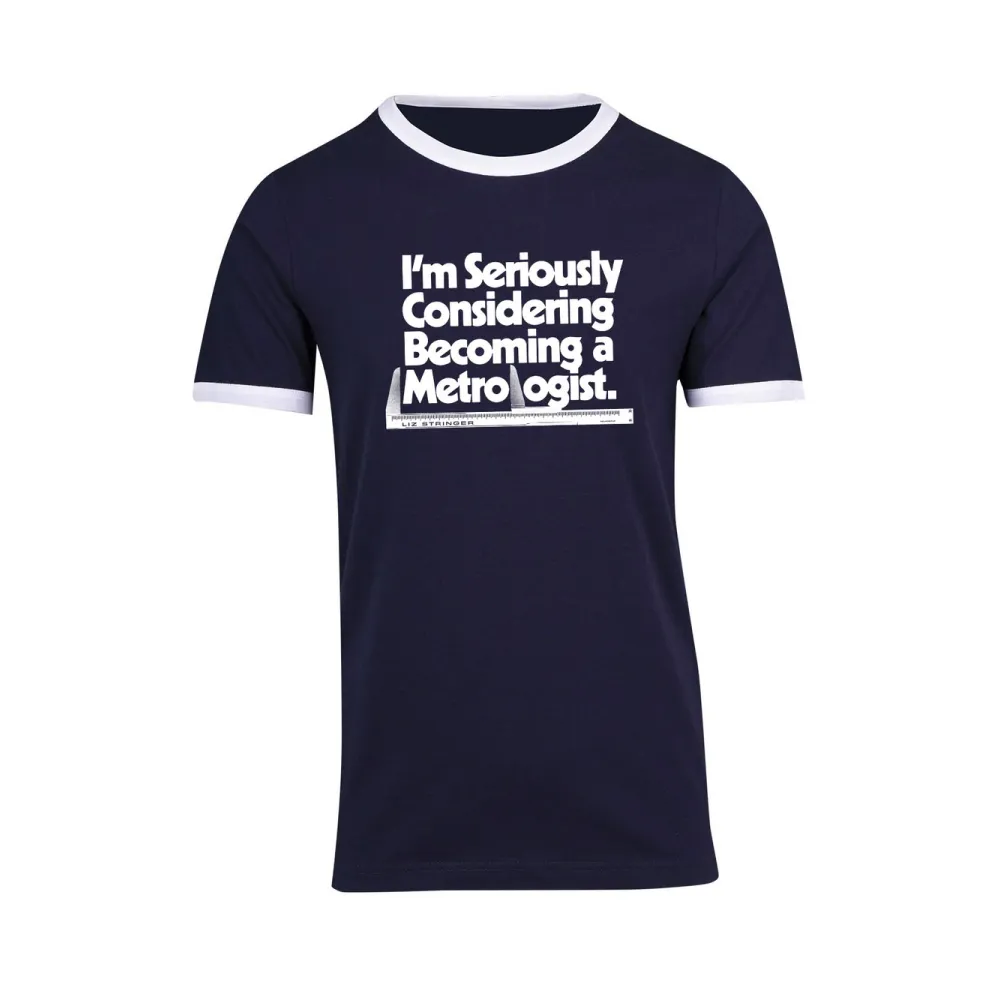 Liz Stringer / The Metrologist Blue & White Ringer T-Shirt