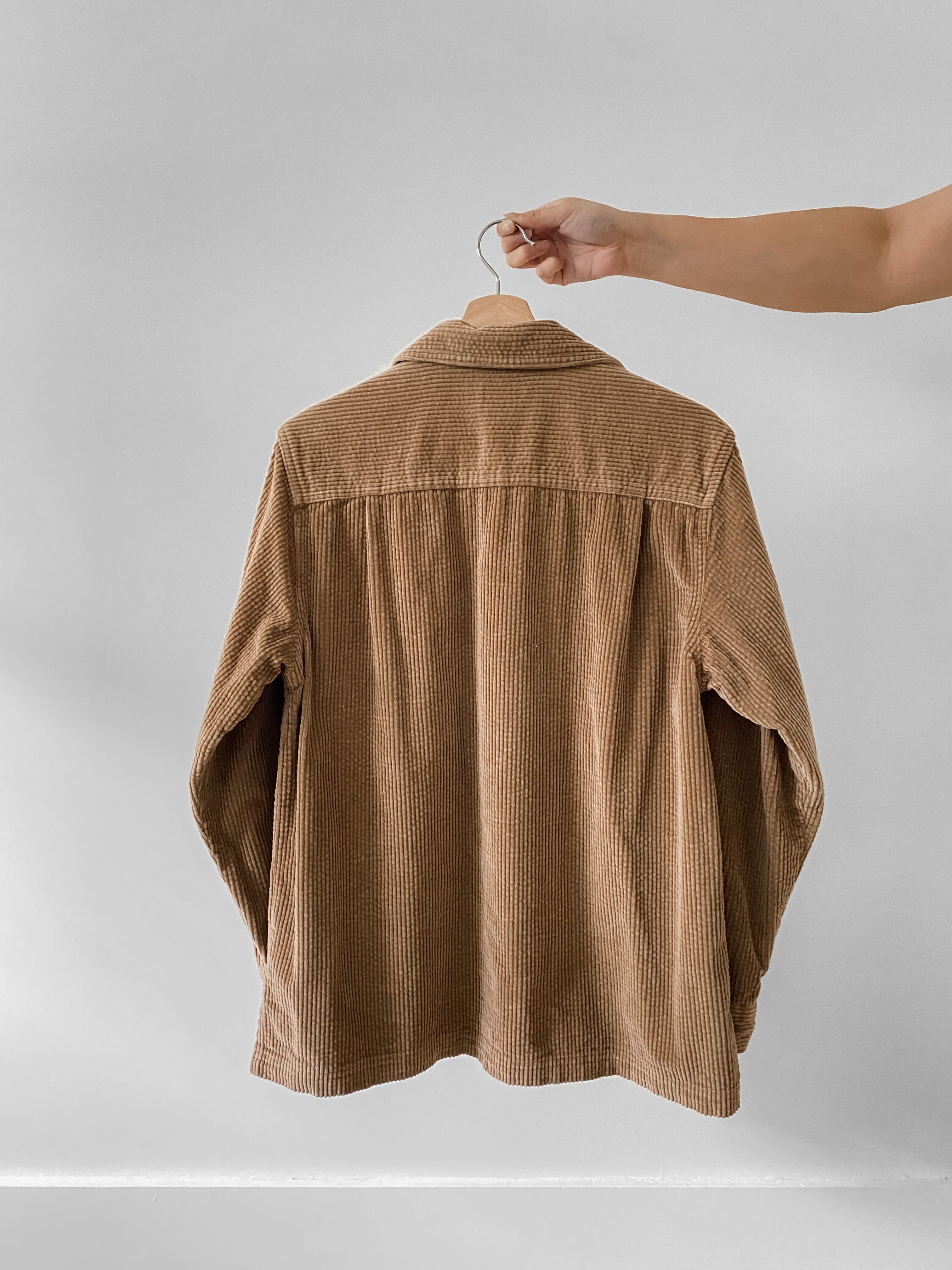 LL Bean Brown Corduroy Button Up (S)